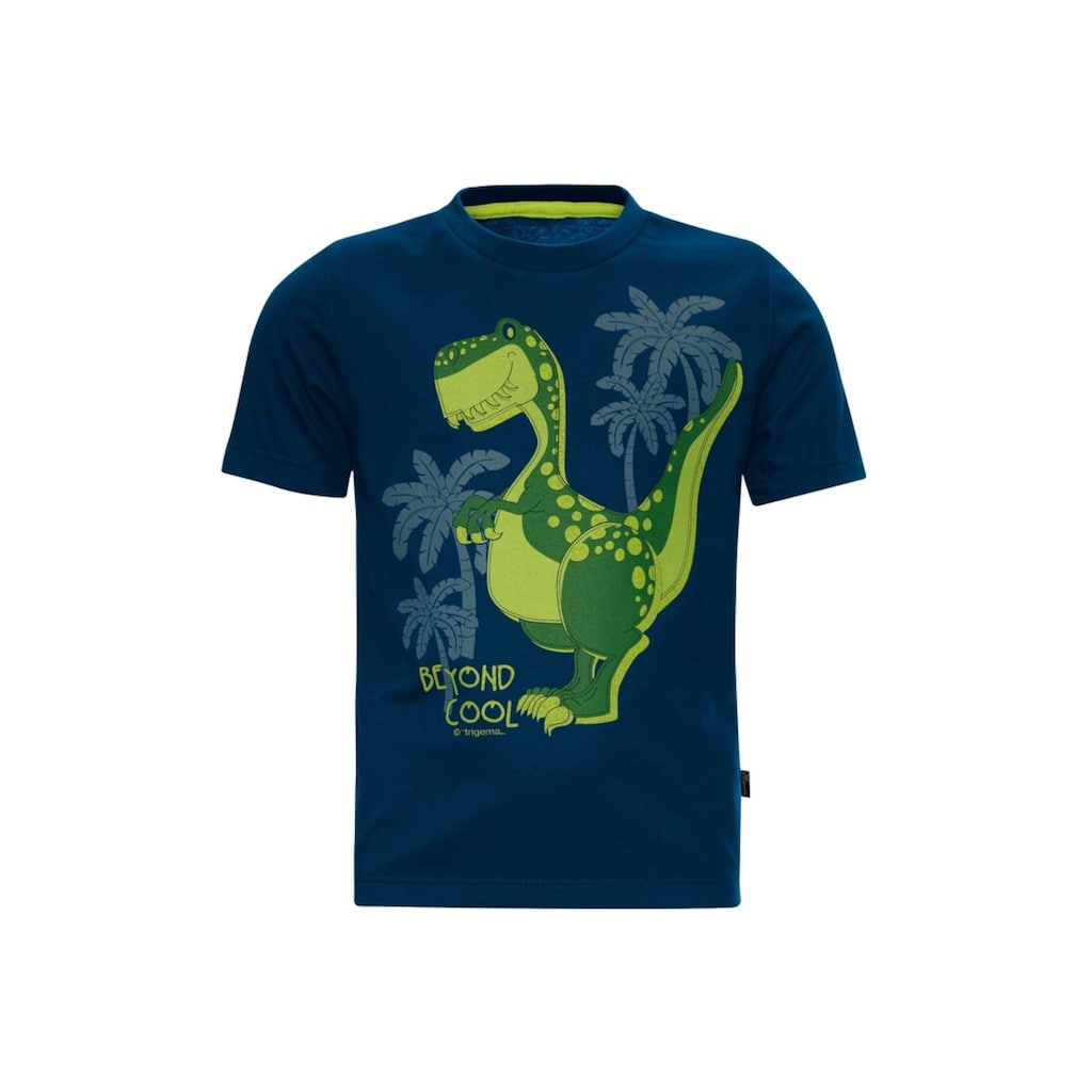 Trigema T-Shirt »TRIGEMA T-Shirt mit coolem Dino-Motiv«, (1 tlg.)