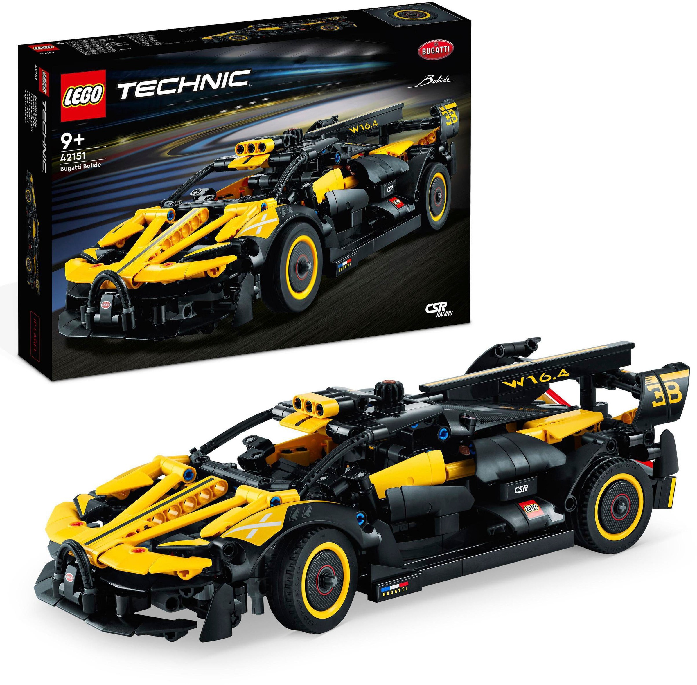 LEGO Kinder Konstruktionsspielsteine "Bugatti-Bolide (42151), LEGO Technic", bunt, Kunststoff, Spielbausteine, Made in Europe
