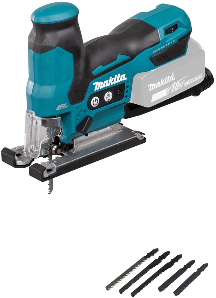 MAKITA Akku-Pendelhubstichsäge "DJV185Z", B:77mm H:183mm L:259mm, gelb, Sägemaschinen, LXT 18V • 135 mm • 800-3.000 min-1, ohne Akku und Ladegerät