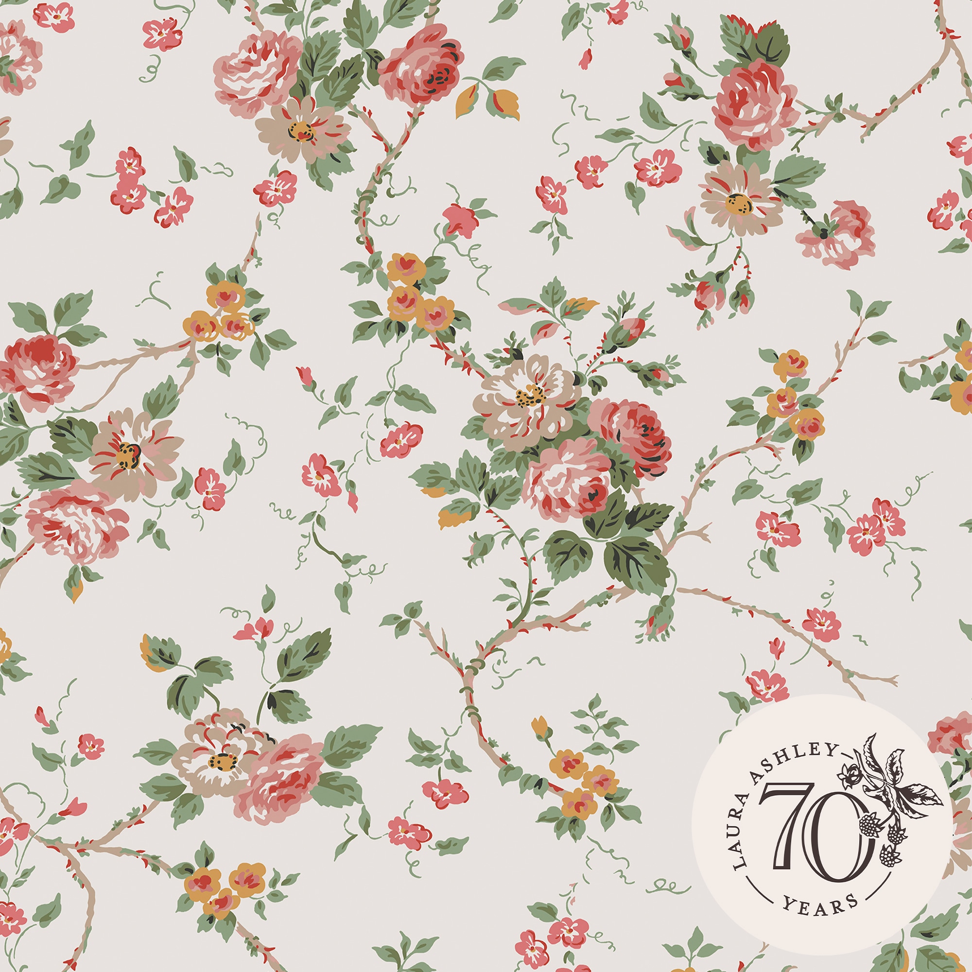 LAURA ASHLEY Vliestapete »Mountney Garden«, geblümt, 10mx52cm (ca. 5m2)