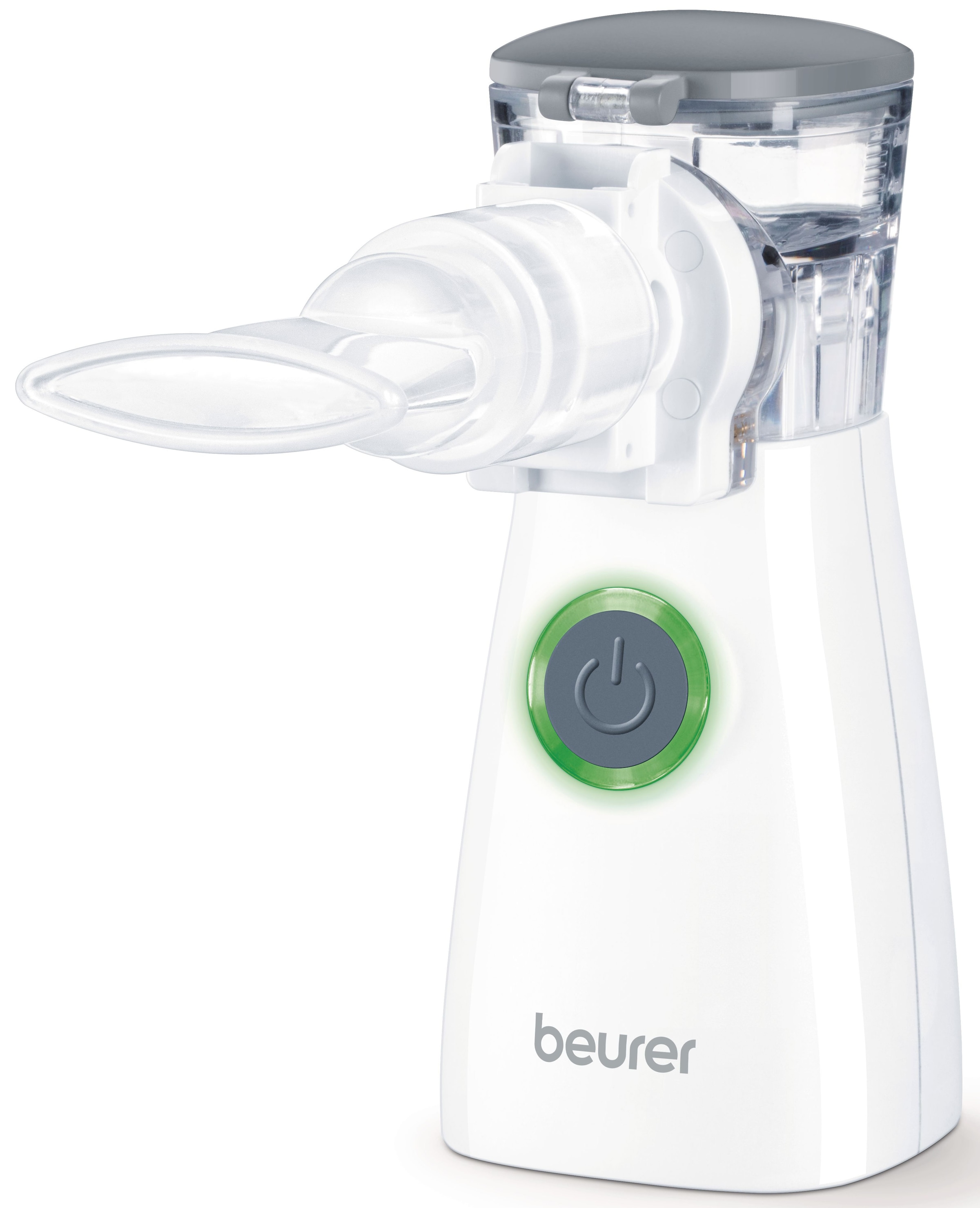 BEURER Inhalationsgerät "IH 57 mit leistungsstarkem Akku für kabellose Anwendung", grau, Kunststoff, B:7,8cm H:10,8cm T:4,6cm, Inhalationsgeräte, Zur