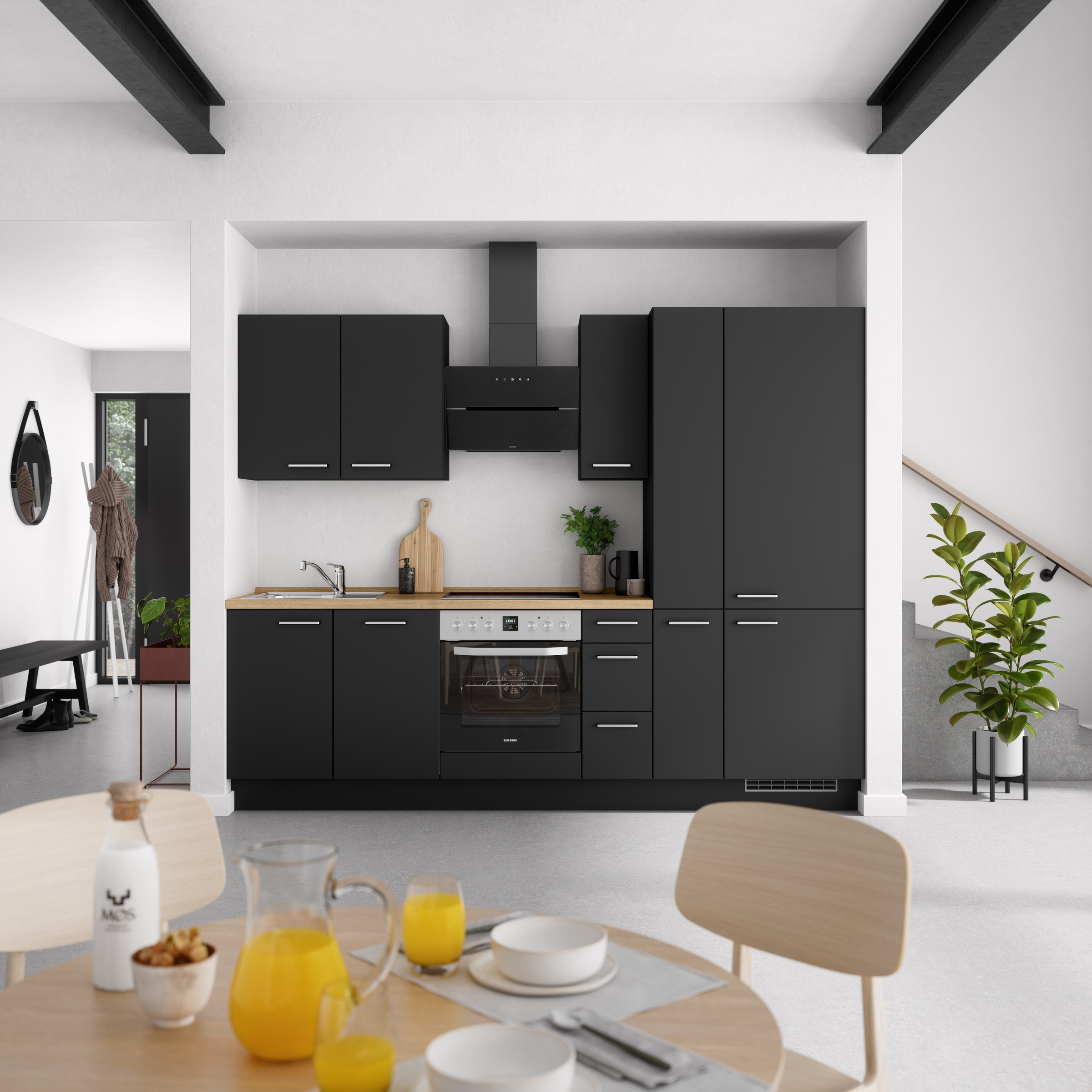 nobilia® Küchenzeile »"Touch II"«, vormontiert, Ausrichtung wählbar, Breite 270 cm, wahlw. mit E-Geräten