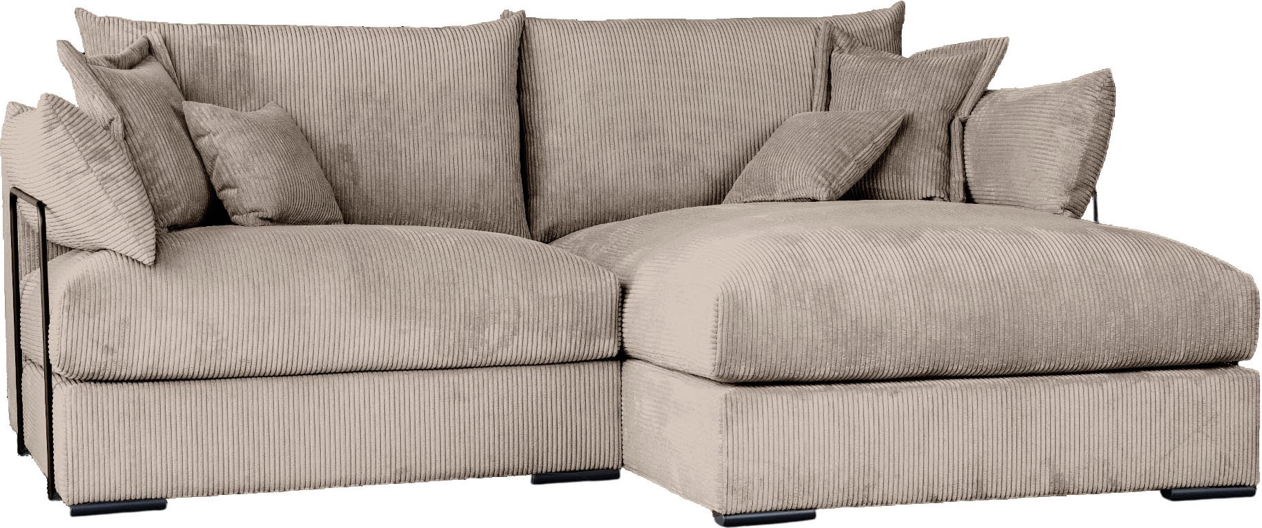 Home affaire Ecksofa »Casa XXL L-Form, Breite 247 cm« Mega-Sofa, Cord oder Chenille-Struktur wählbar, mit Federkern!