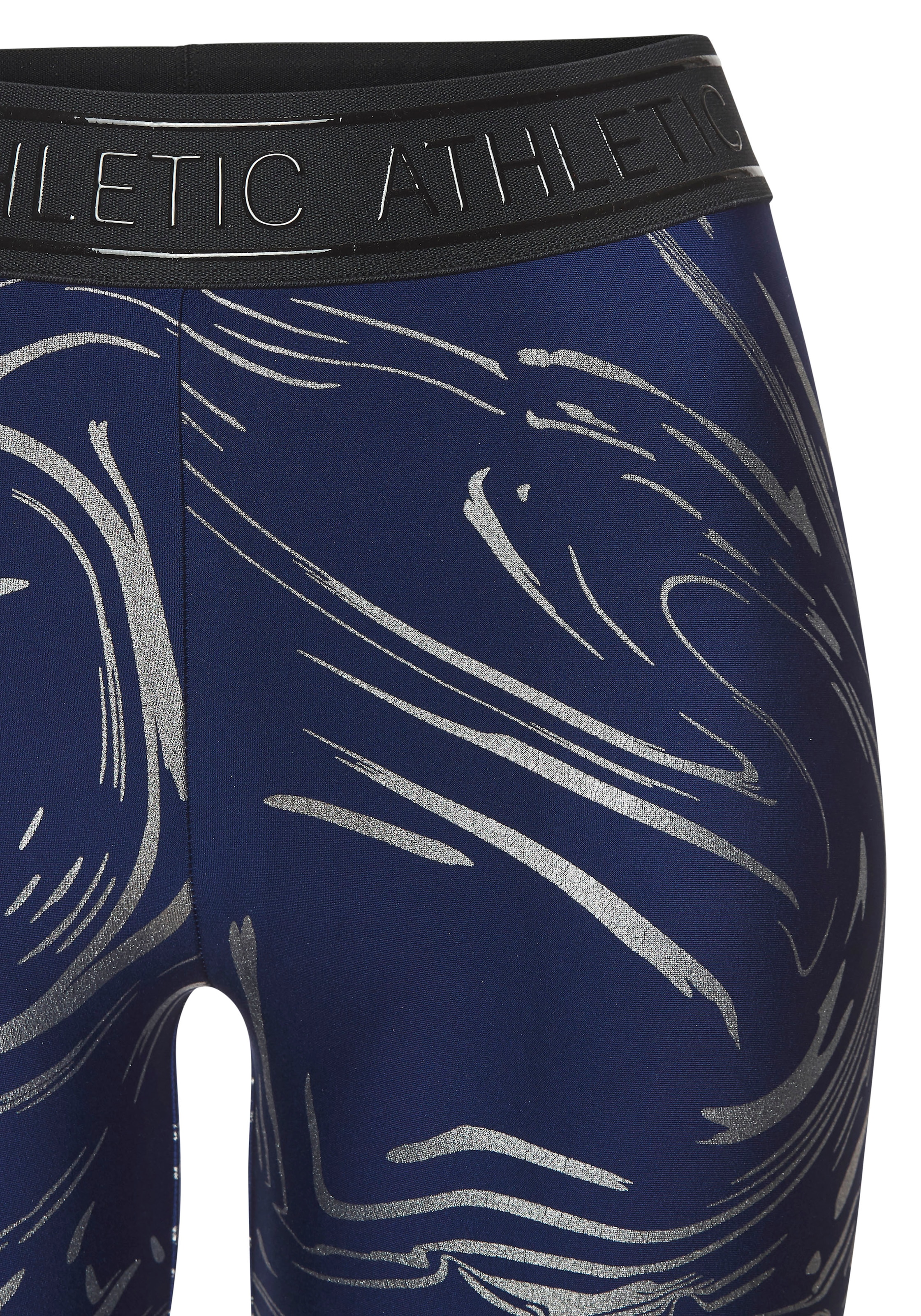 LASCANA ACTIVE Funktionsleggings, Sportleggings mit glänzendem Print und 3D Schriftzug