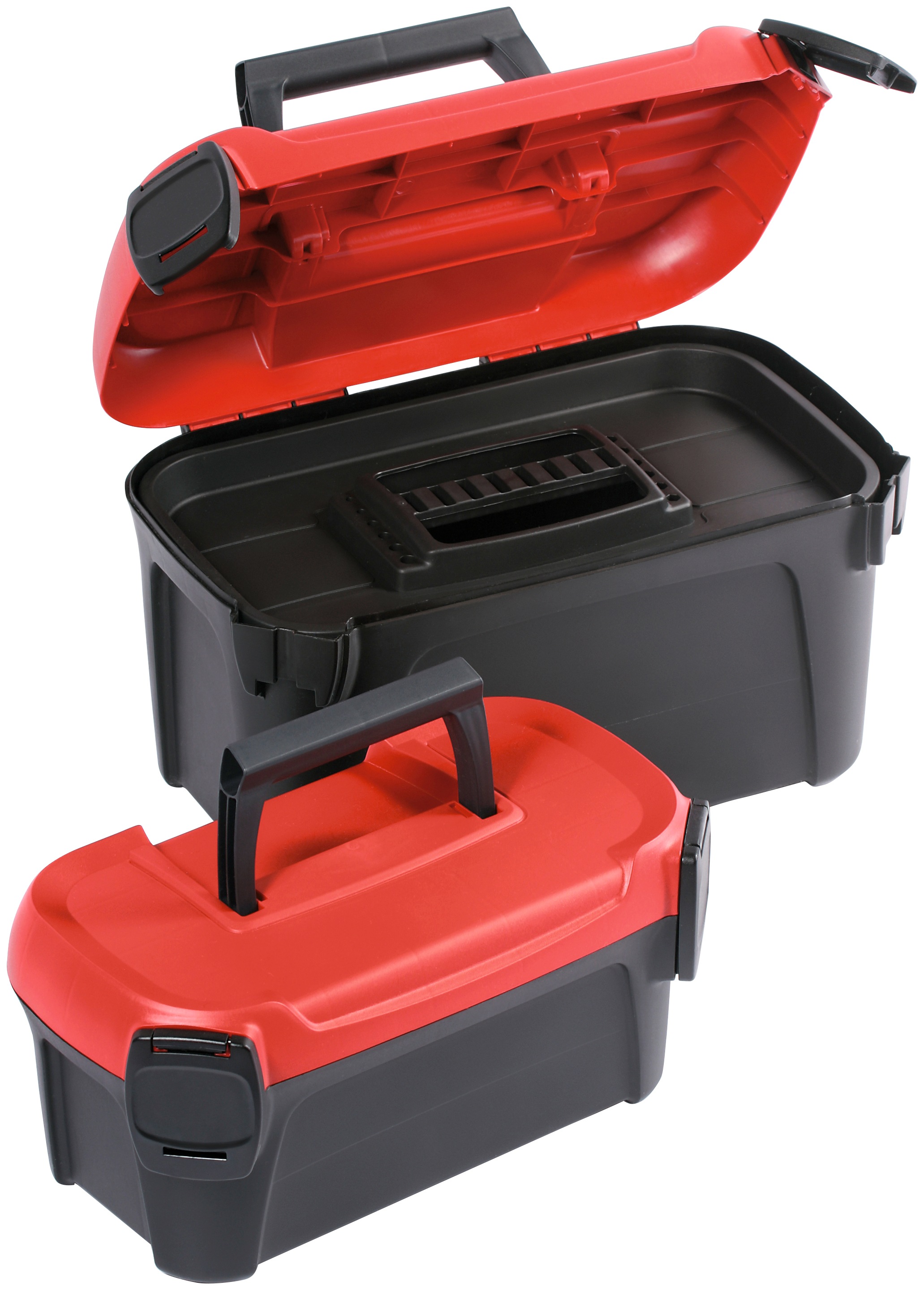 PROSPERPLAST Werkzeugbox "SMART", B:38cm H:22,5cm T:23,4cm, schwarz, Aufbewahrungsboxen, 38 x 23,4 x 22,5 cm