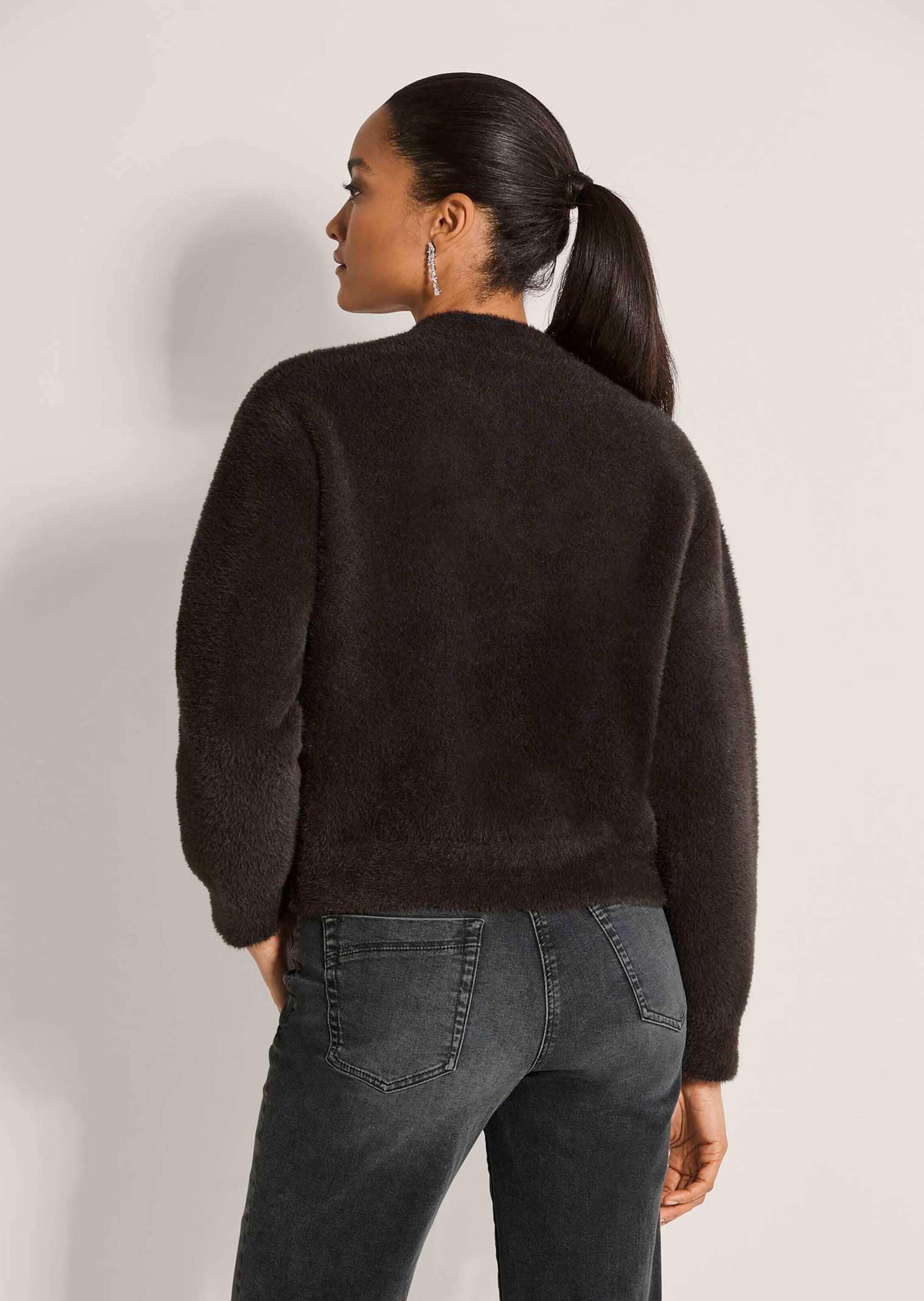 MADELEINE Strickjacke »Strickjacke Strickblouson im Teddyfell-Look«