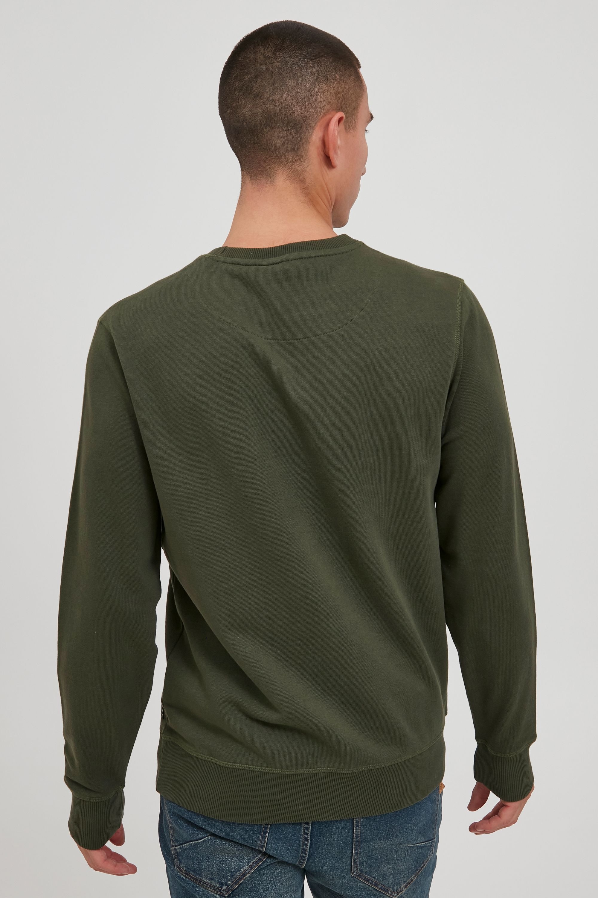 Longpullover BLEND "BHOskari", Herren, Gr. XL, deep depths, Sweatware, 100% Baumwolle, unifarben, regular fit normal, Rundhals, eng, Pullover Longpullover, Sweatshirt mit Brusttasche 6