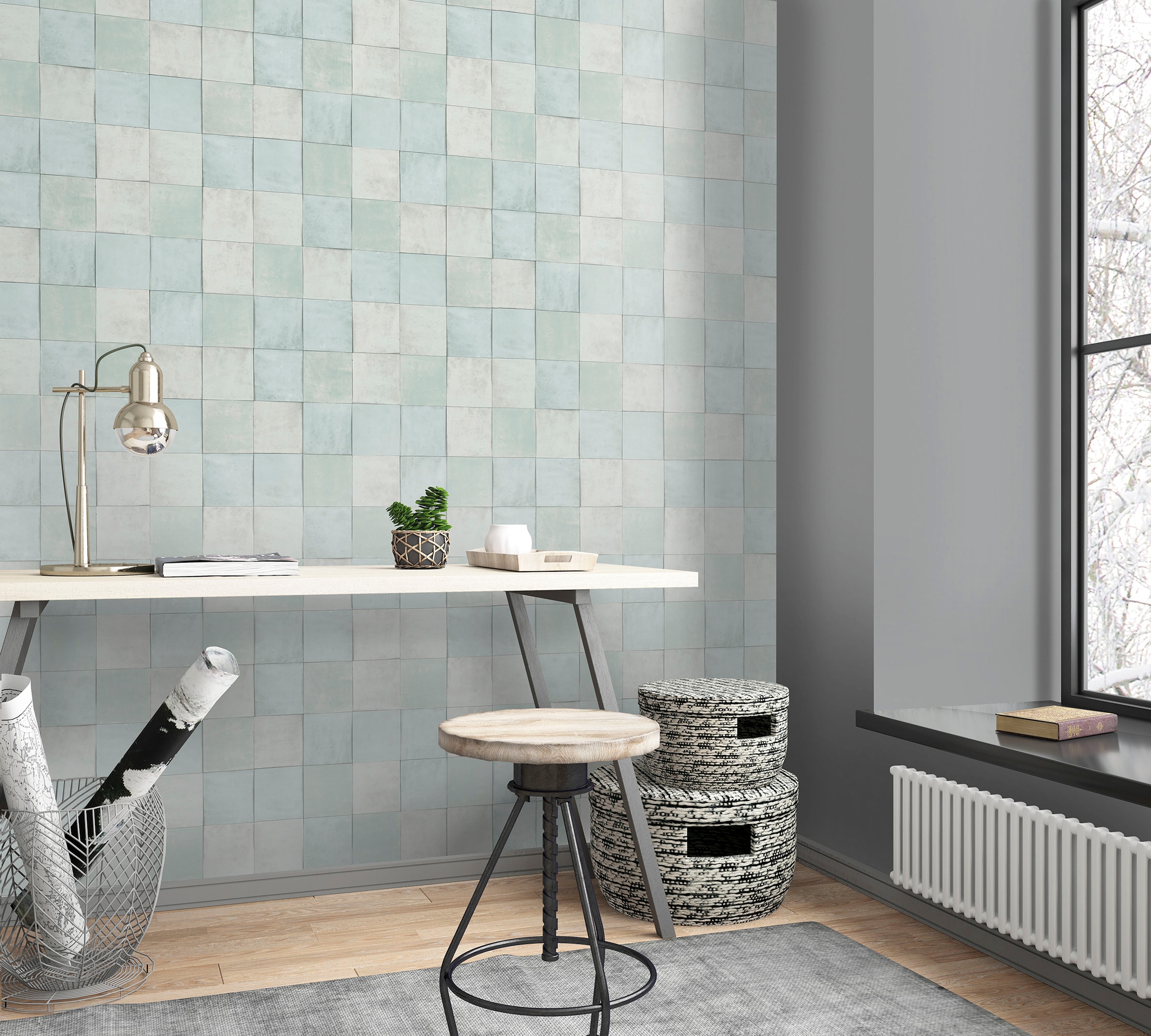 Marburg Fototapete »Tile«, matt, moderne Vliestapete für Wohnzimmer Schlafzimmer Küche