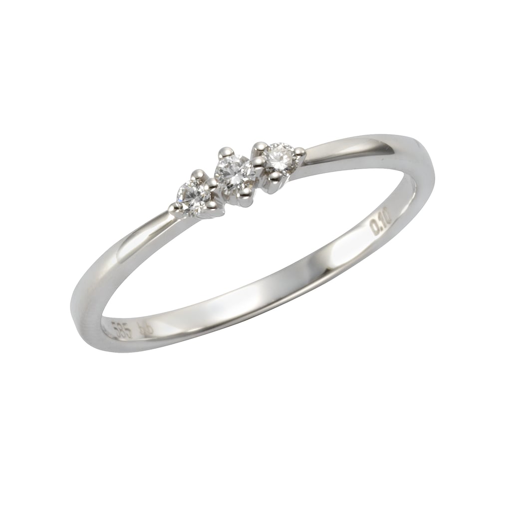 Orolino Fingerring »585 Weißgold 3x Brillant zus. 0,10ct.«