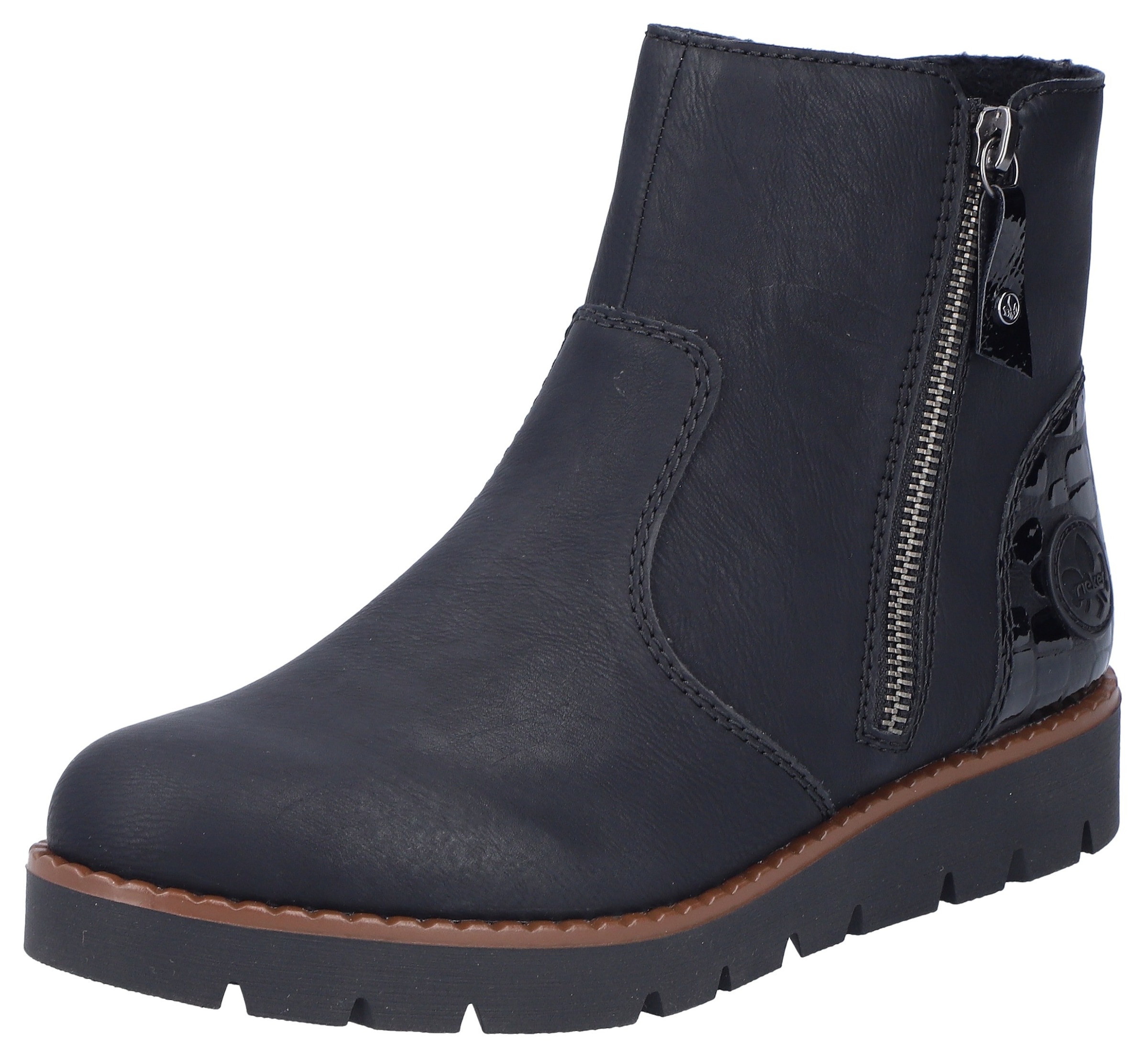 Schlupfboots, Stiefelette, Casual-Boots, mit Innenreißverschluss