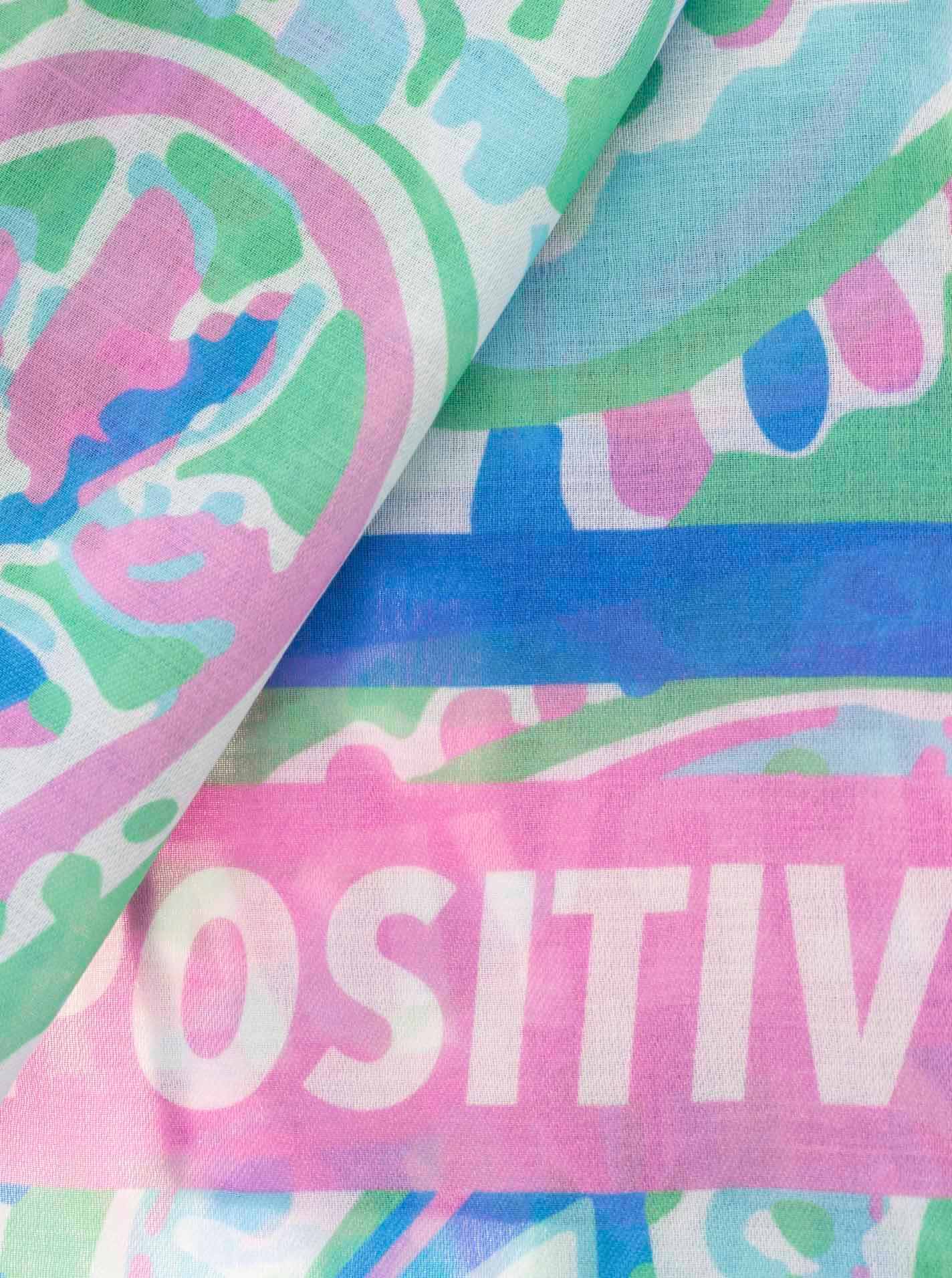 Zwillingsherz Modeschal ""Paisley"" transparent, aquarell Print, Schriftzug günstig online kaufen