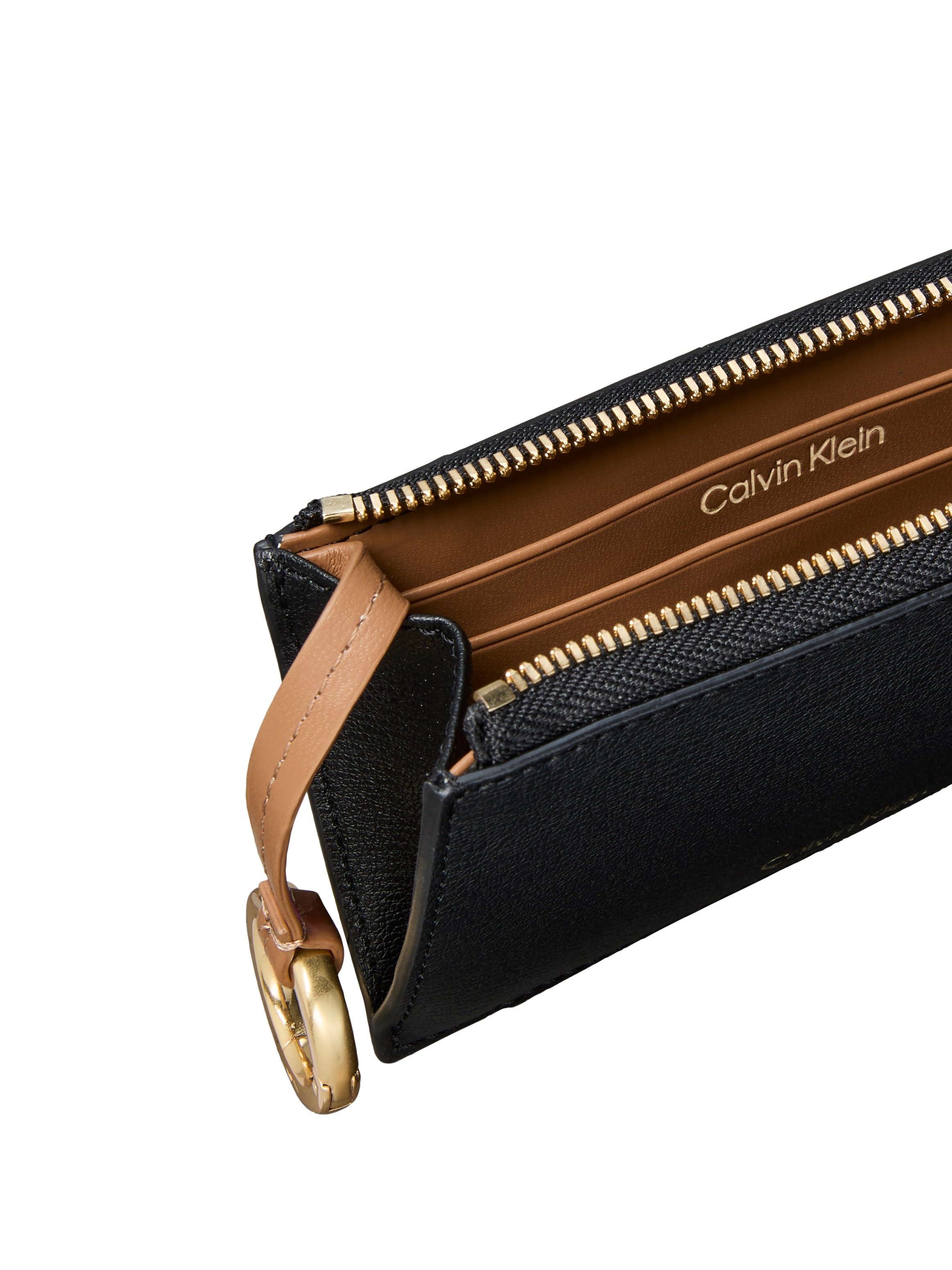 Calvin Klein Kartenetui »FOIL LOGO TOP ZIP CARDCASE« Kreditkartenetui mit CK-Logo