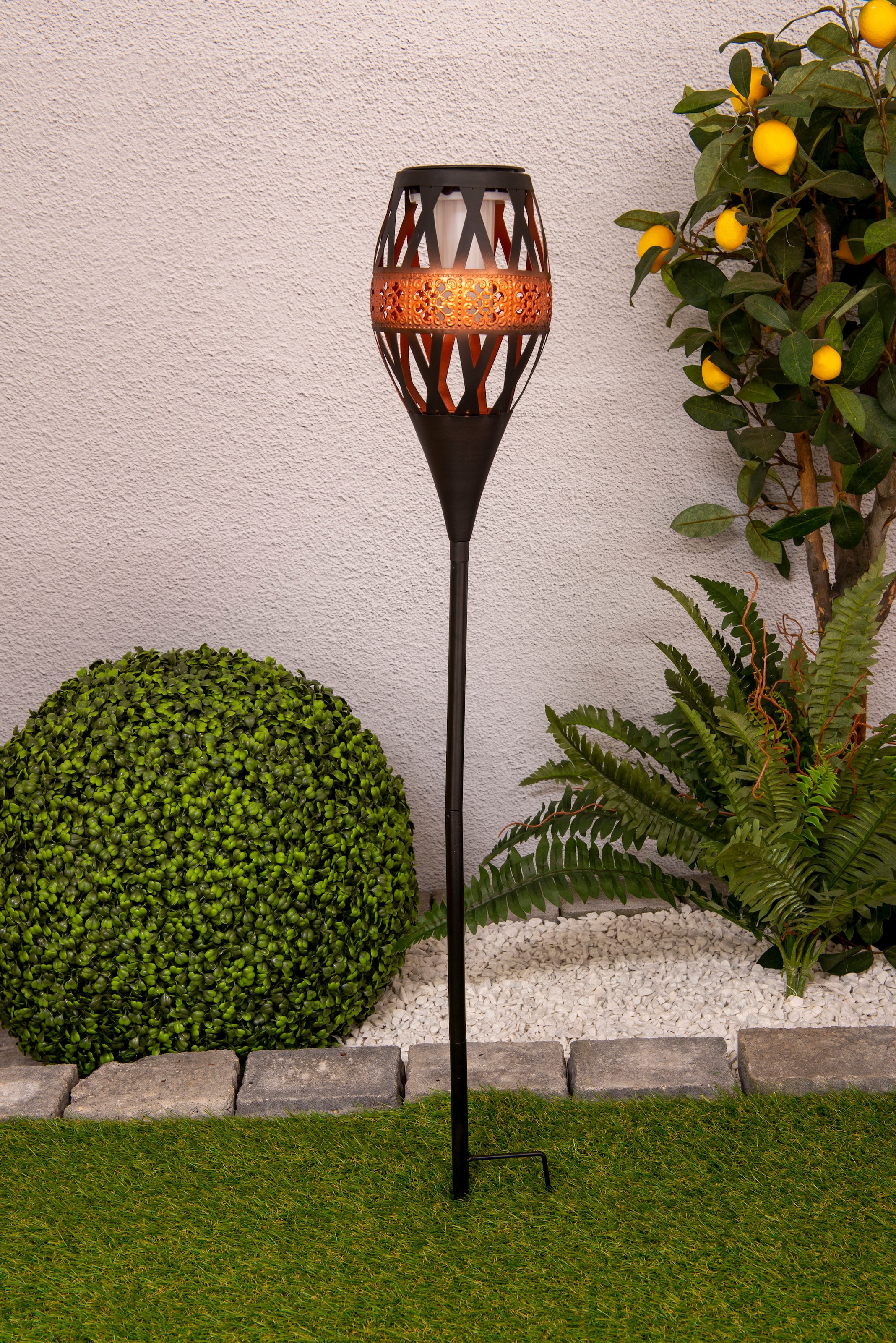 näve LED Solarleuchte »Flame Light«, 1 flammig-flammig, LED Gartenfackel  