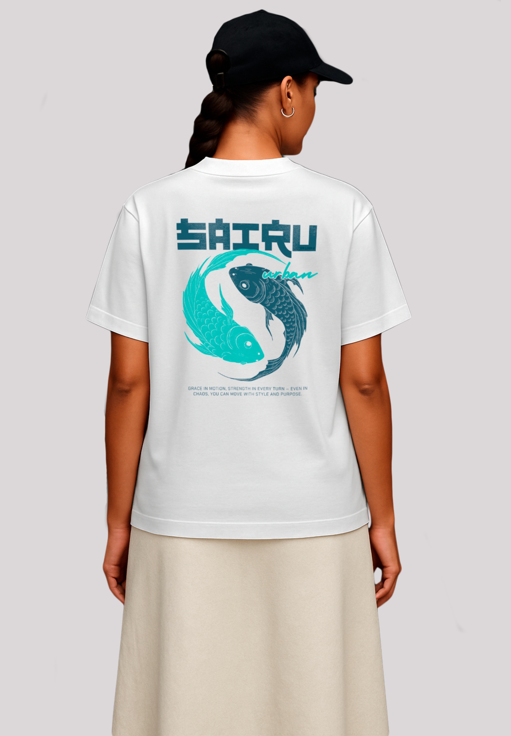 F4NT4STIC T-Shirt »Koi Fish Japan Streetstyle«, Japan Streetwear Styles