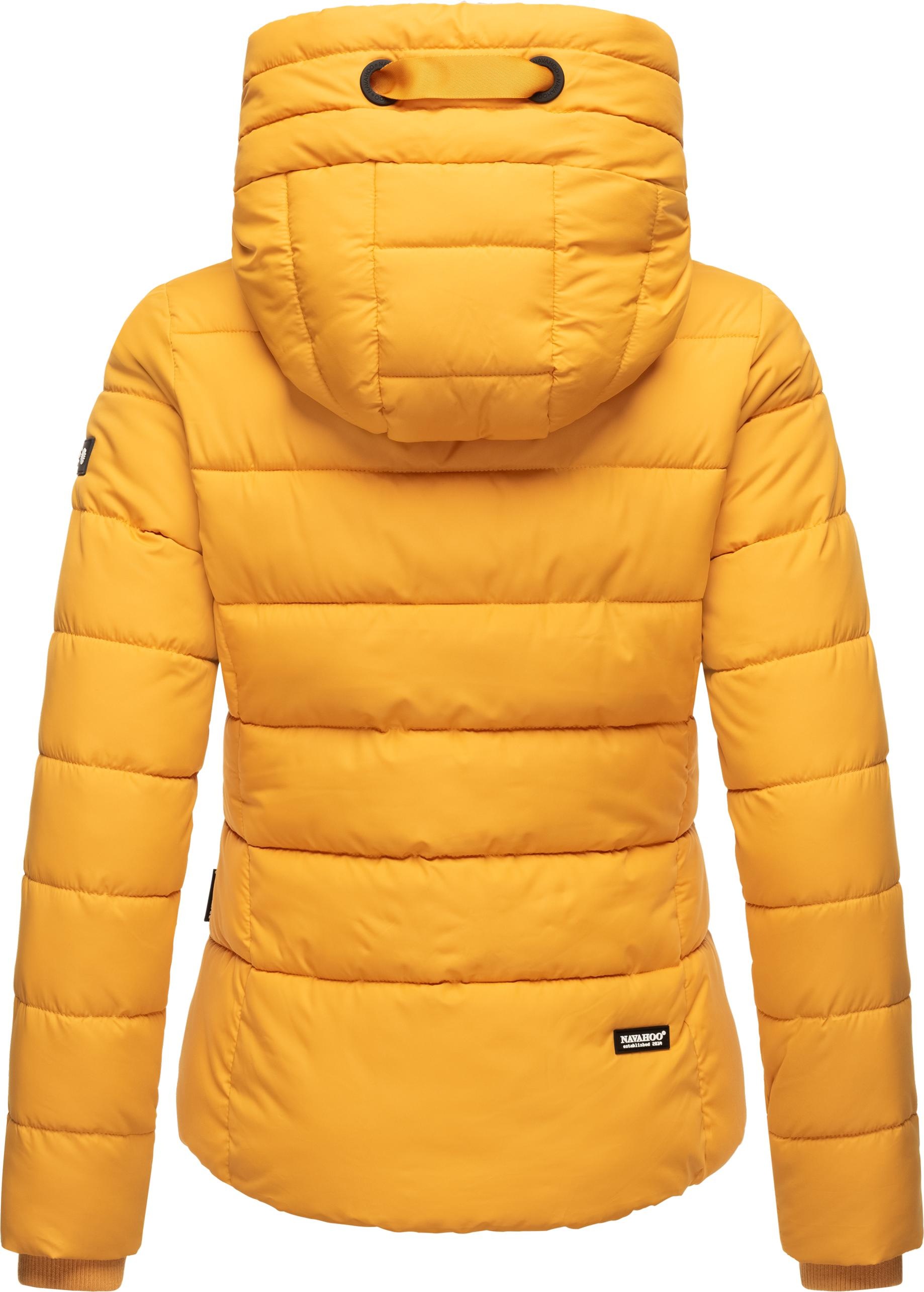 Navahoo Steppjacke »Amayaa«, mit Kapuze, stylische Damen Winterjacke mit coolen Applikationen