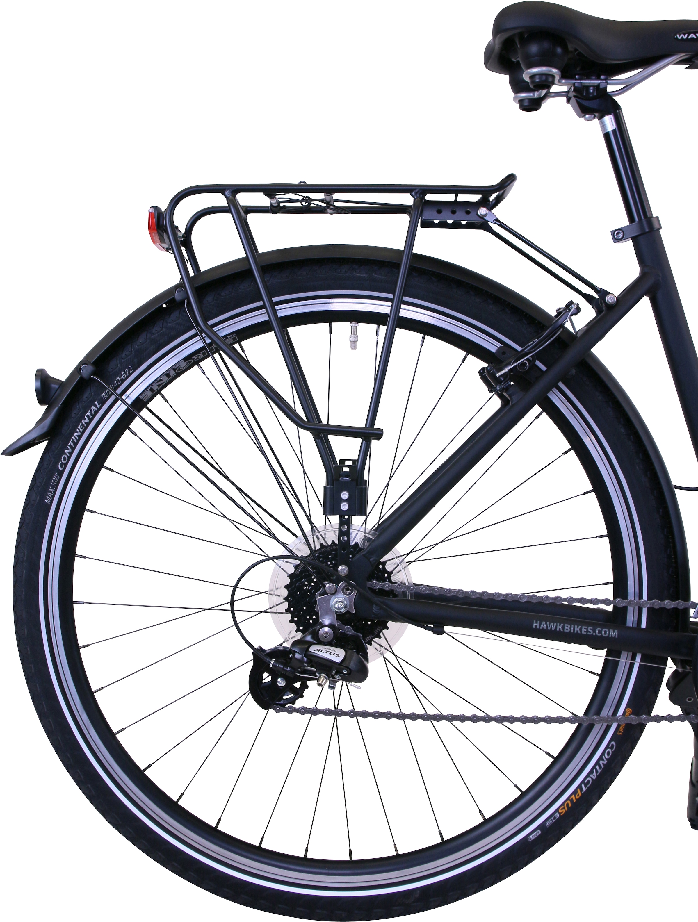 HAWK Bikes Trekkingrad »Trekking Lady Premium Black«, 24 Gang, microSHIFT, für Damen und Herren