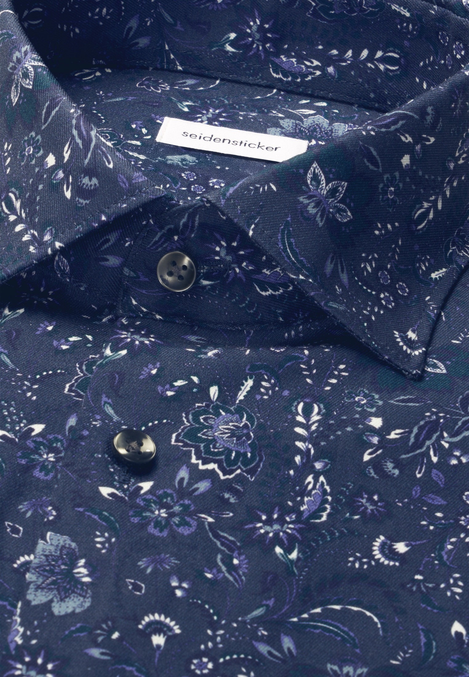 seidensticker Businesshemd »Schwarze Rose« Comfort 1/1 Kentkragen Druck