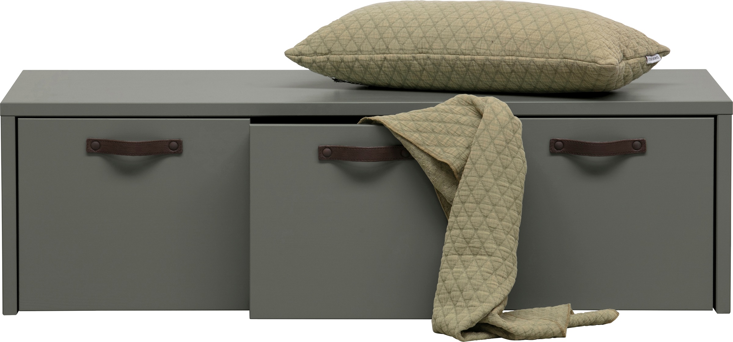 vtwonen Stage Storage Bench Green 120cm 3