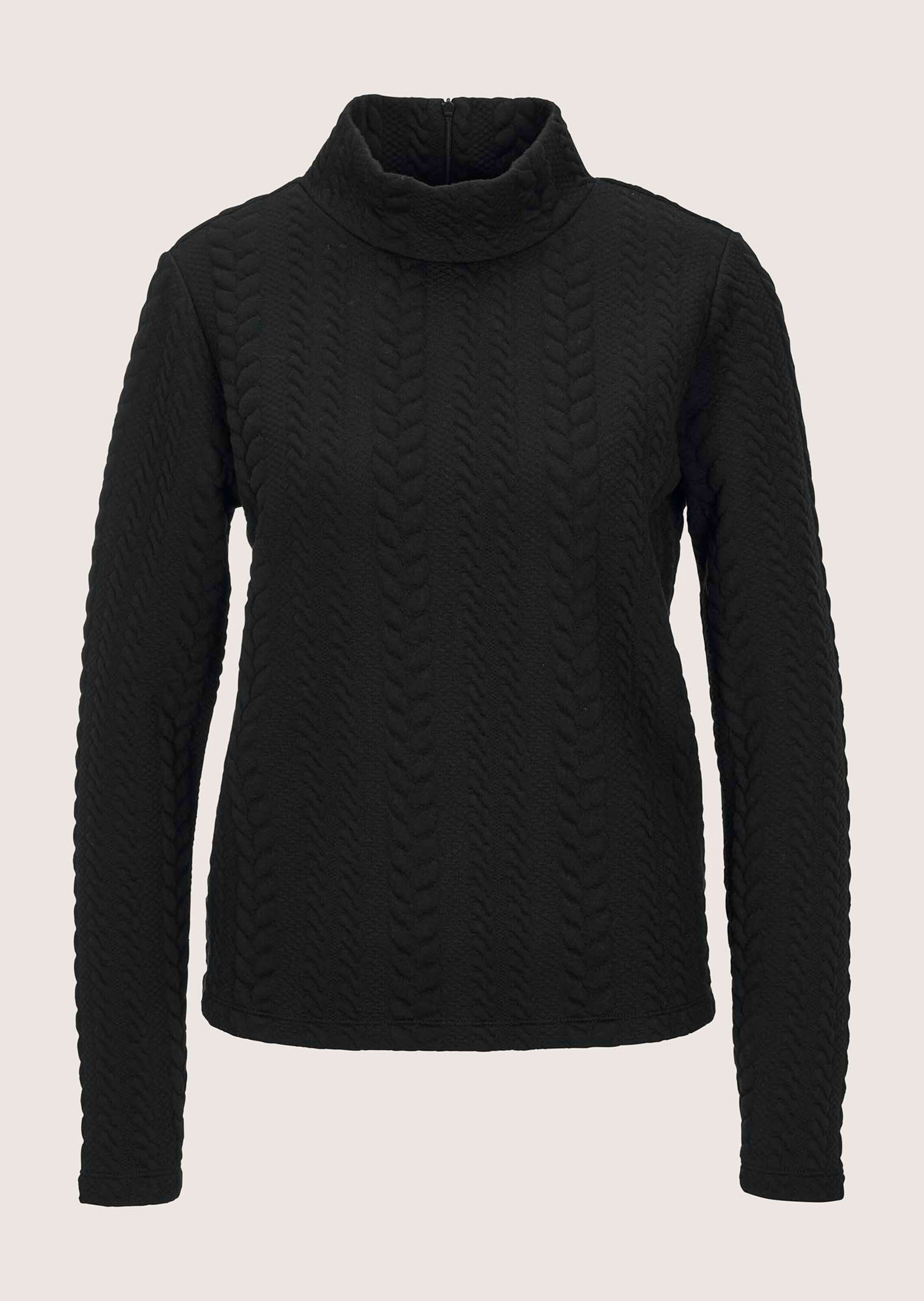MADELEINE Langarmshirt "Sweatshirt Sweatshirt mit Zopfstruktur" Zopfstruktur