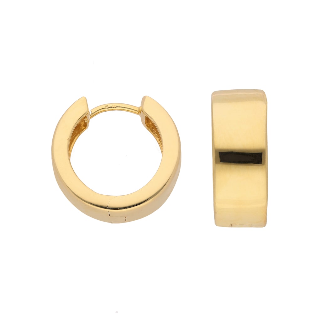 Adelia´s Paar Ohrhänger »585 Gold Ohrringe Creolen Ø 15 mm«, Goldschmuck für Damen