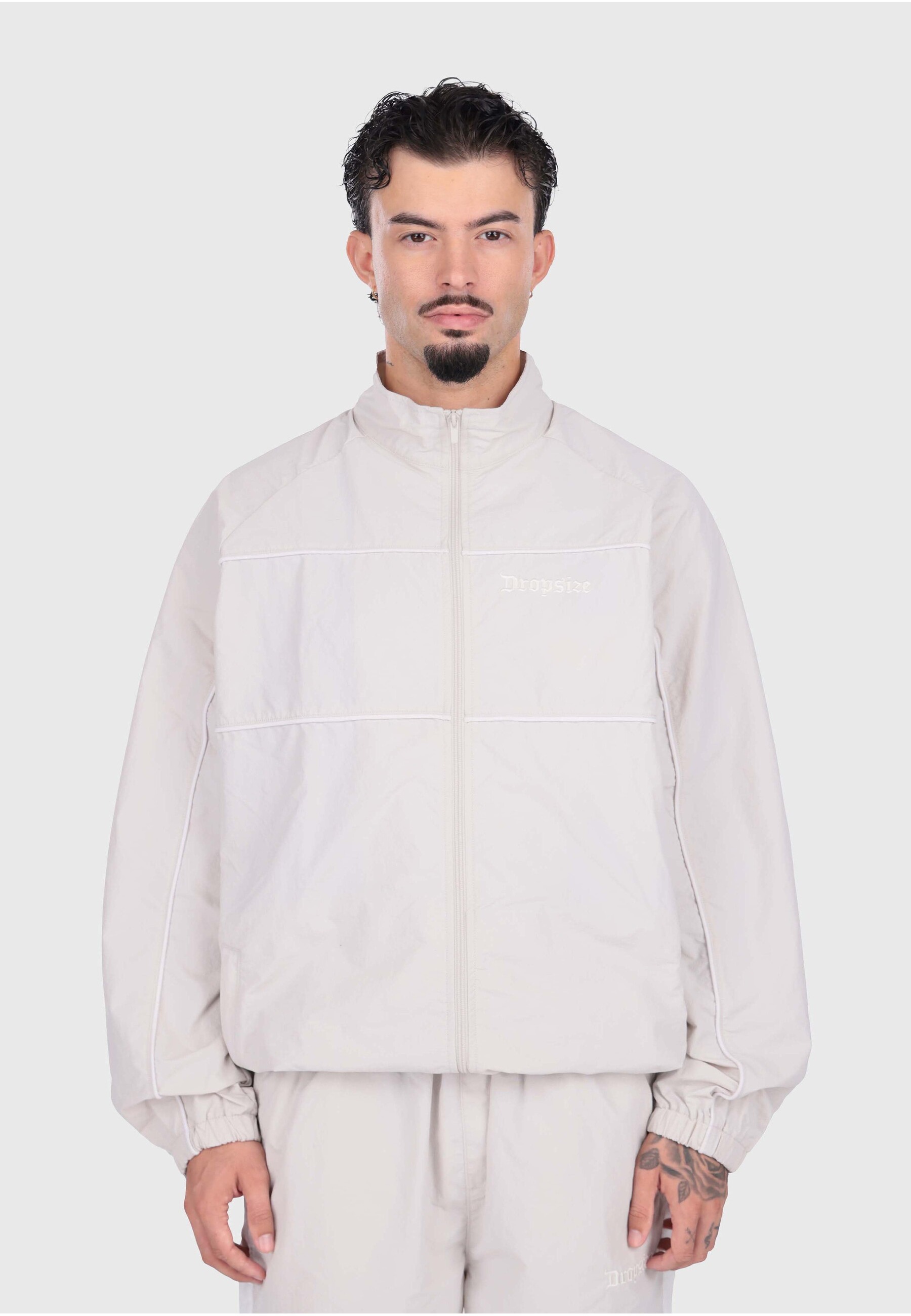 Dropsize Trainingsjacke »Dropsize STRIPE TRACK JACKET« 1 Stk. tlg. ohne Kapuze