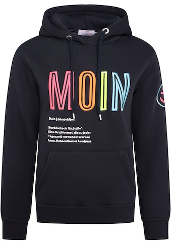 Sweatshirt, mit Kapuze, Frontprint, Neondetail