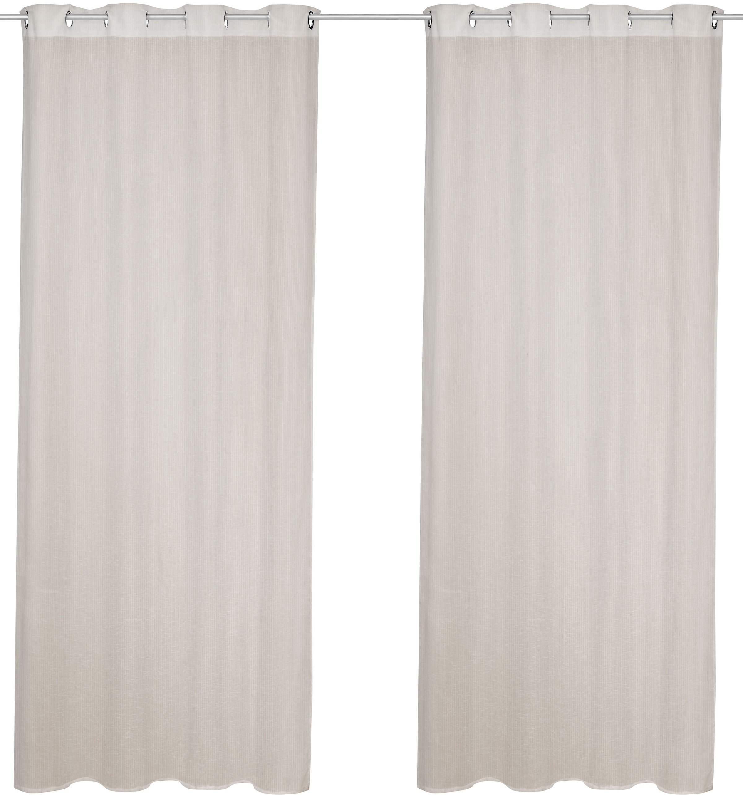 Bruno Banani Gardine »Lazlo« Ösen 1 Stk. tlg. Leinenoptik mit Leinen, Streifen, pflegeleicht, Wohn -und Schlafzimmer