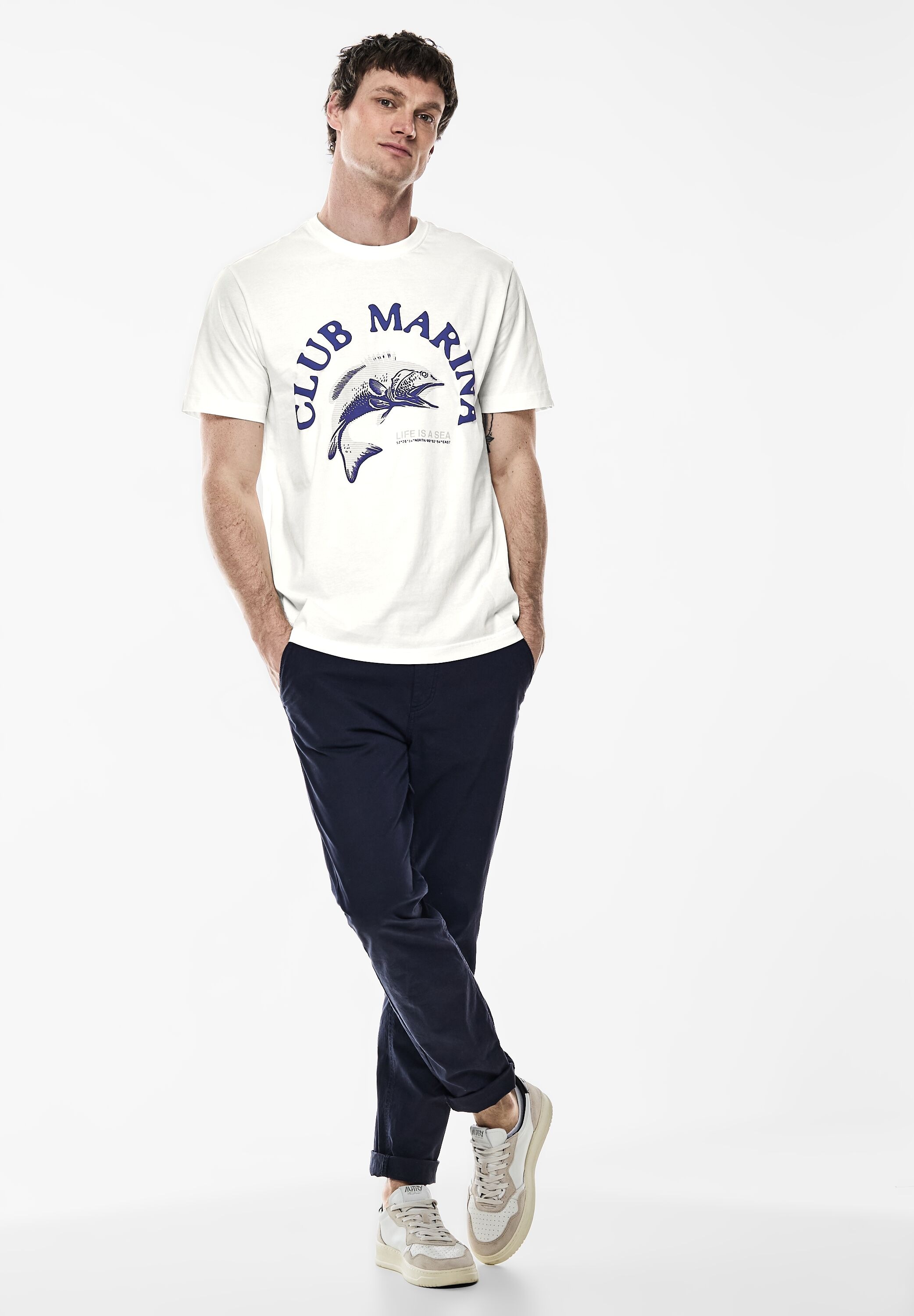 STREET ONE MEN T-Shirt, aus reiner Baumwolle
