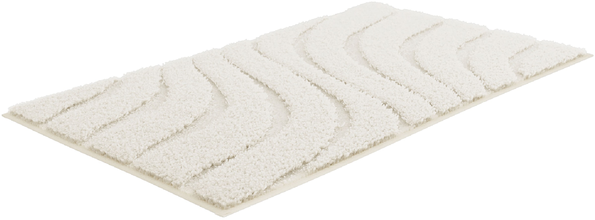 OTTO home Badematte »Levii, Badvorleger, Badezimmer Teppich, sehr weich«, rutschhemmend beschichtet, schnell trocknend-fußbodenheizungsgeeignet, Hoch-Tief-Effekt, weiche Haptik, Made in Europe