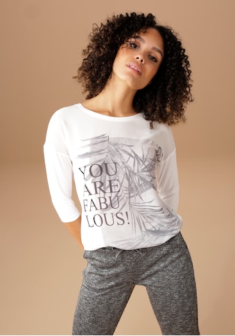 Aniston SELECTED Rundhalsshirt, "you are fabulous" kaufen