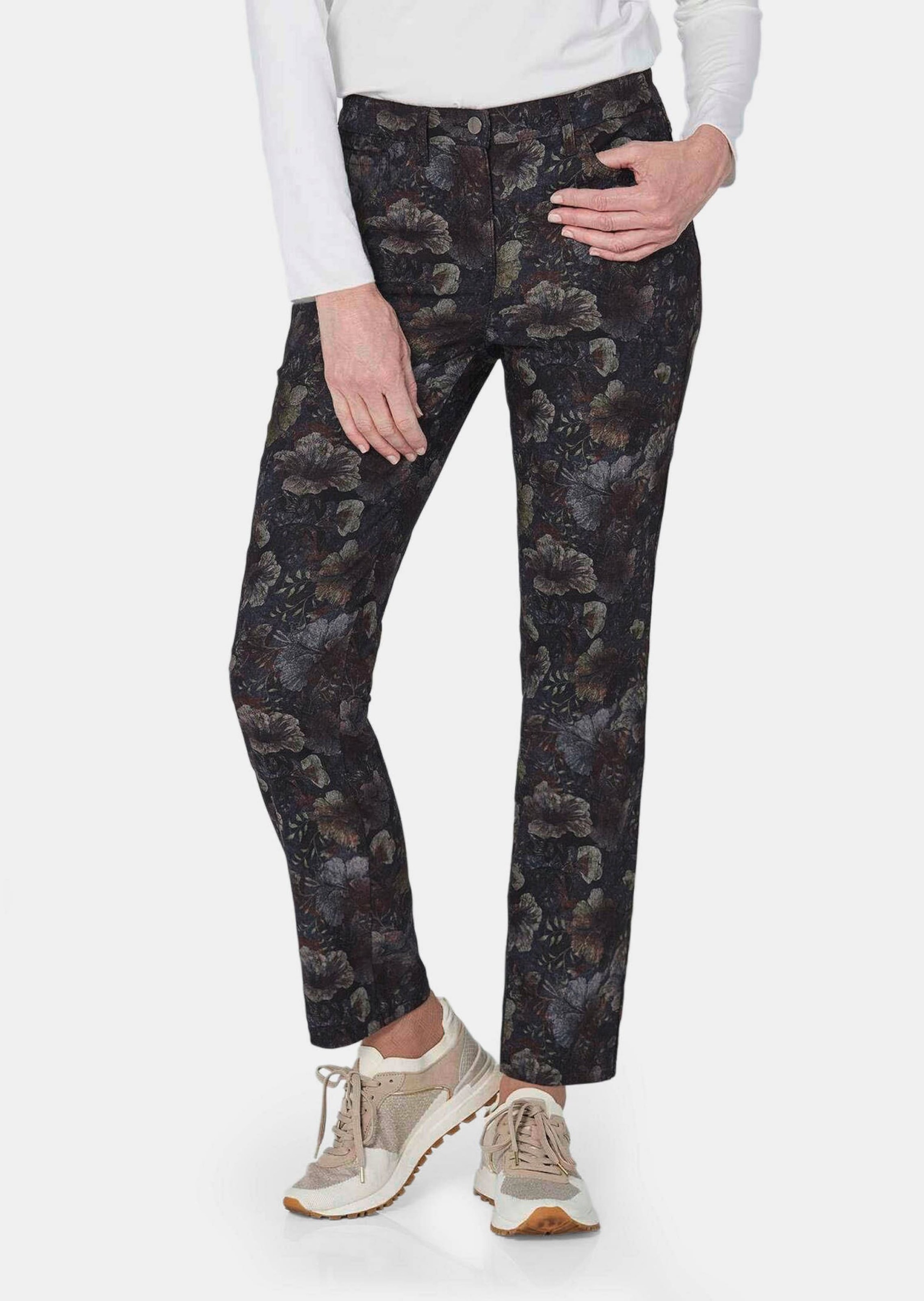 GOLDNER 2-in-1-Hose »Druckhose CARLA Druckhose CARLA mit Blumenmuster«