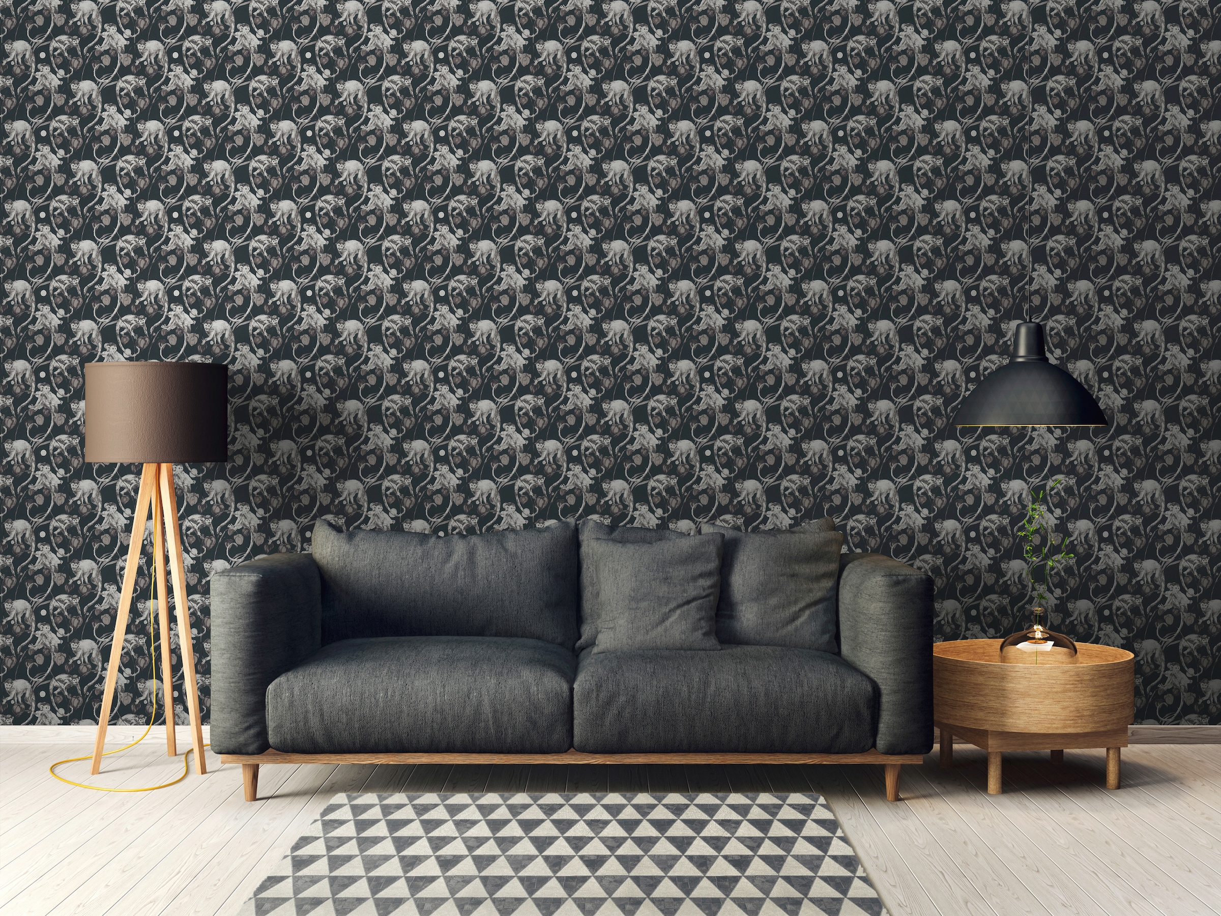 METROPOLIS BY MICHALSKY LIVING Vliestapete »Change is good, Mad Monkeys«, floral-botanisch-tropisch, Designertapete Tapete Dschungel Tapeten Wohnzimmer Schlafzimmer Küche