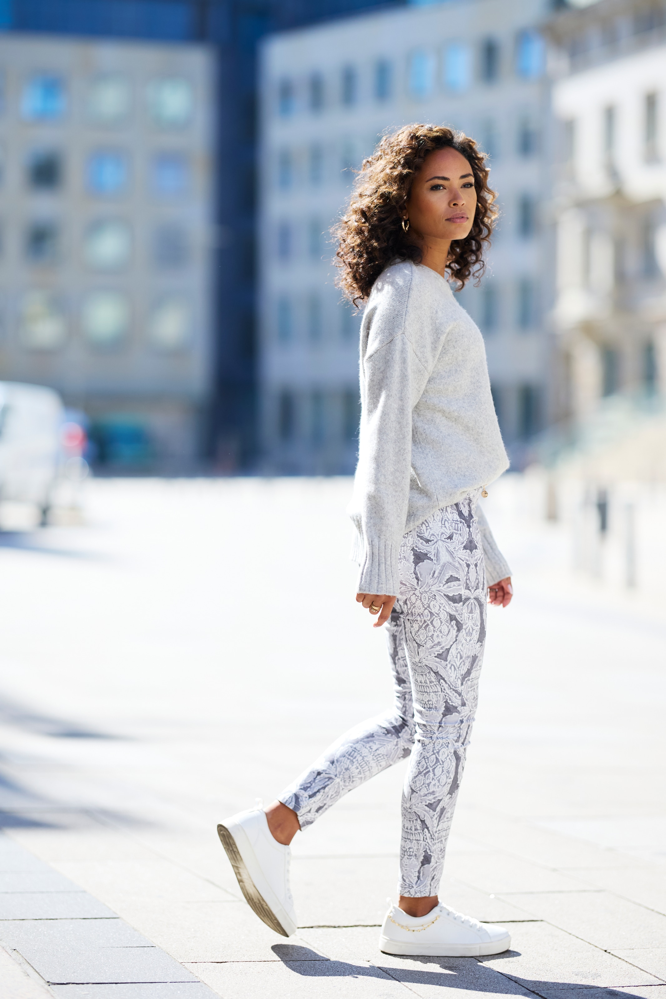 LASCANA 7/8-Jeggings  mit Alloverprint, schmale Passform, Super-Stretch-Qualität