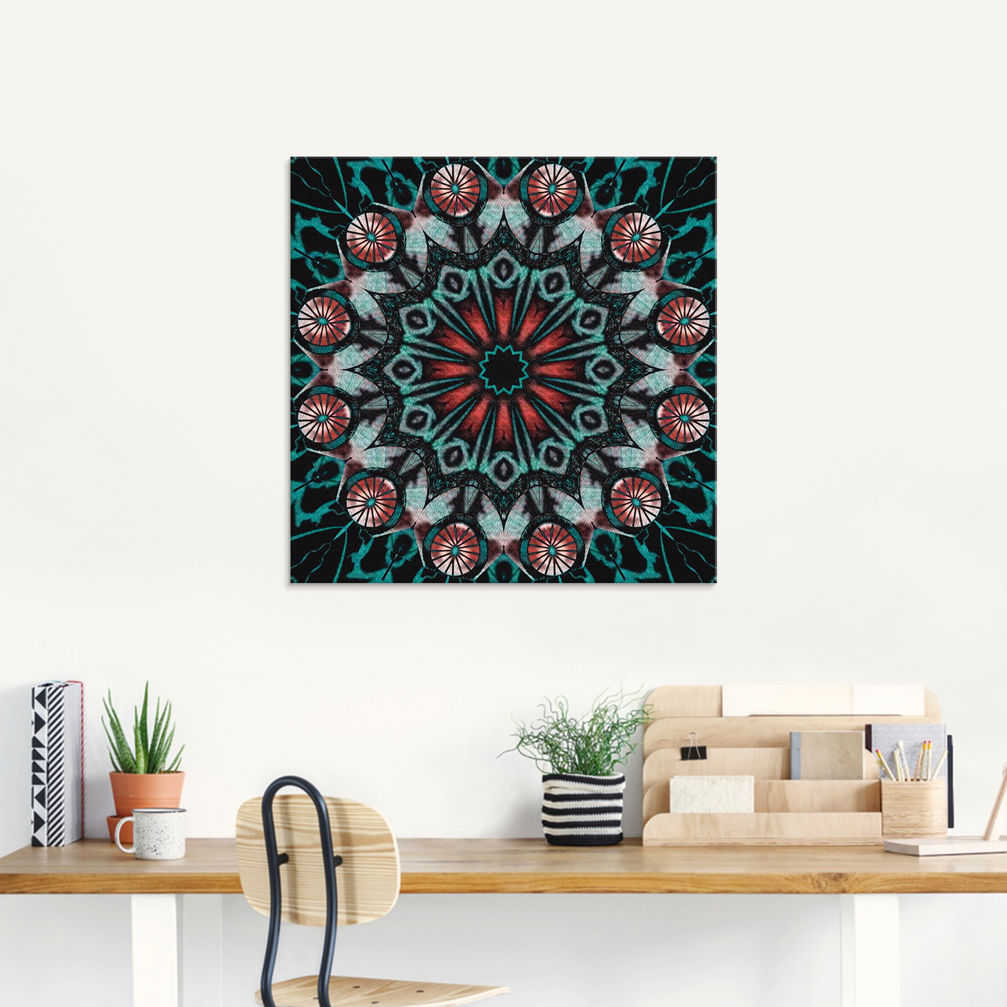 Artland Glasbild "Mandala Schutz des Kriegers", Muster, (1 St.), in verschi günstig online kaufen