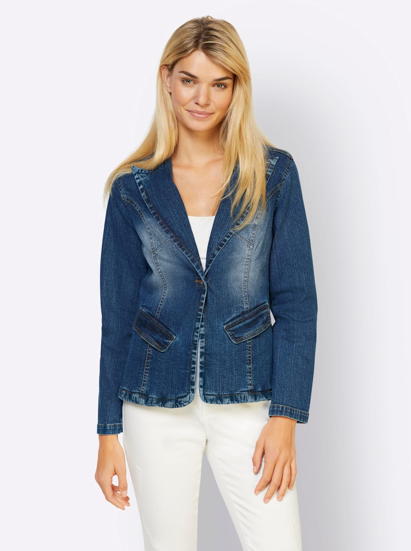 LINEA TESINI by heine Jeansblazer "Jeansblazer" günstig online kaufen