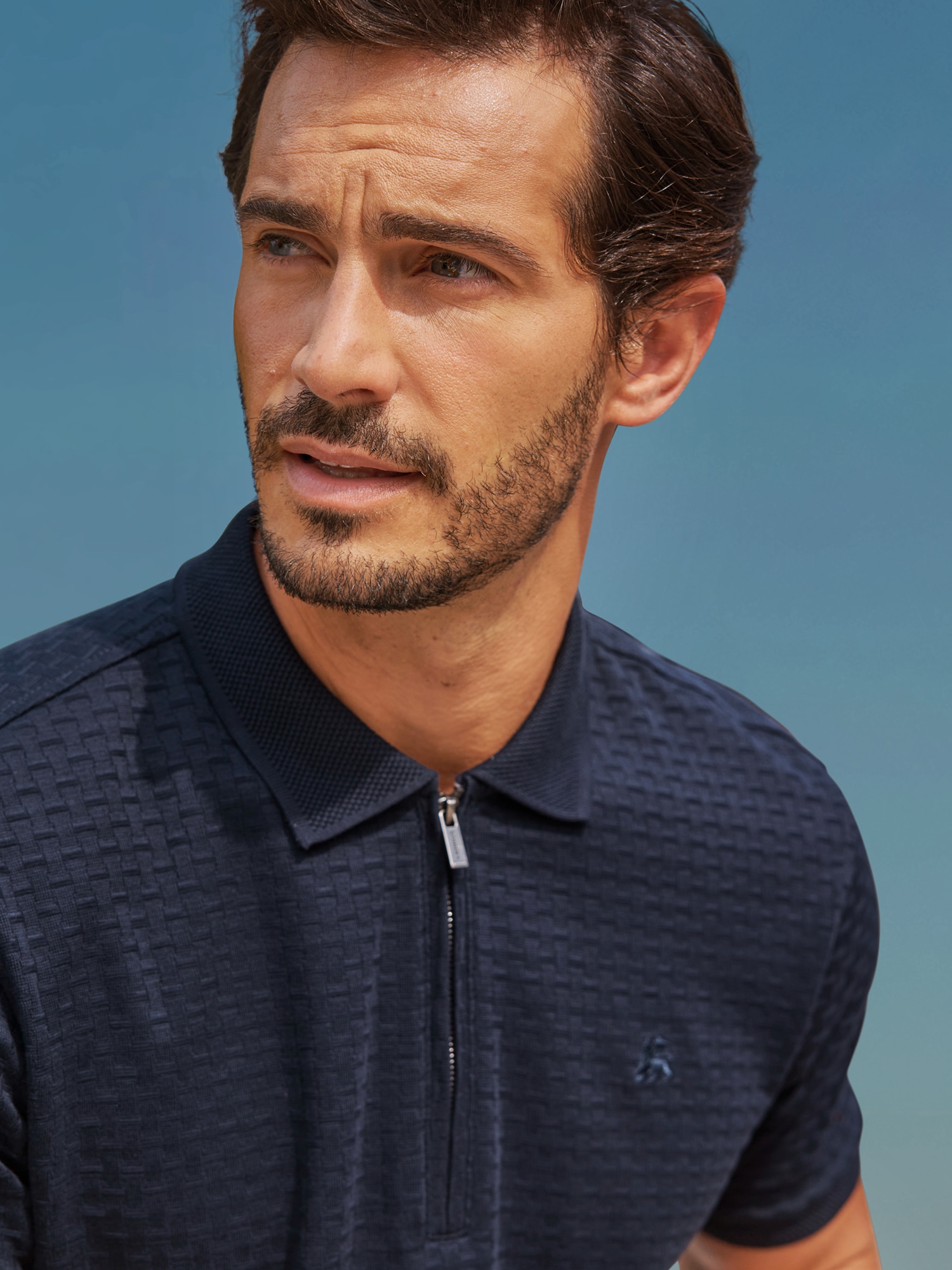 LERROS 1100000002199 "Poloshirt mit Reißverschlusskragen in Strukturqualität"