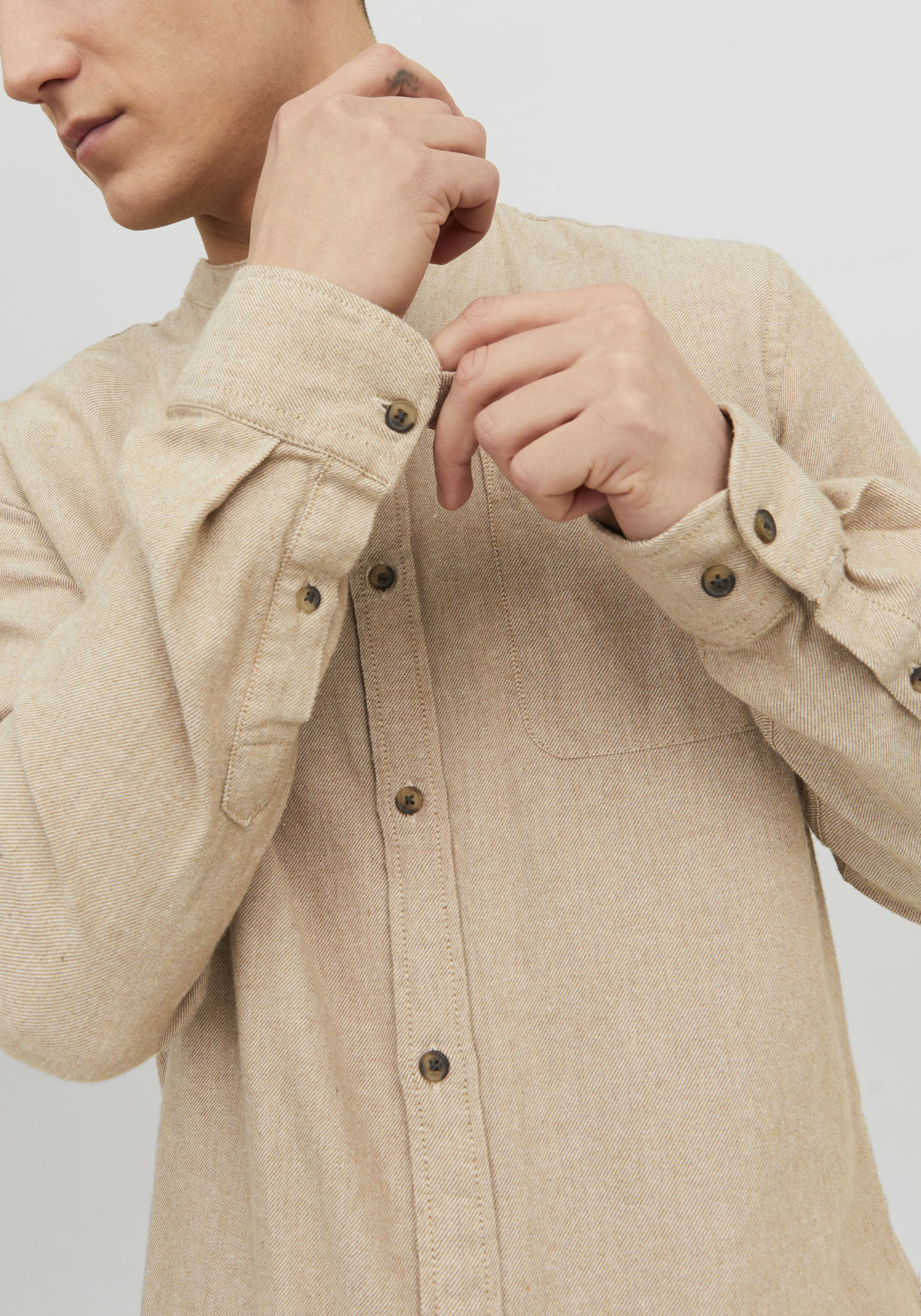 Thumbnail - Jack & Jones Langarmhemd "JJEBAND MELANGE SHIRT LS SN"