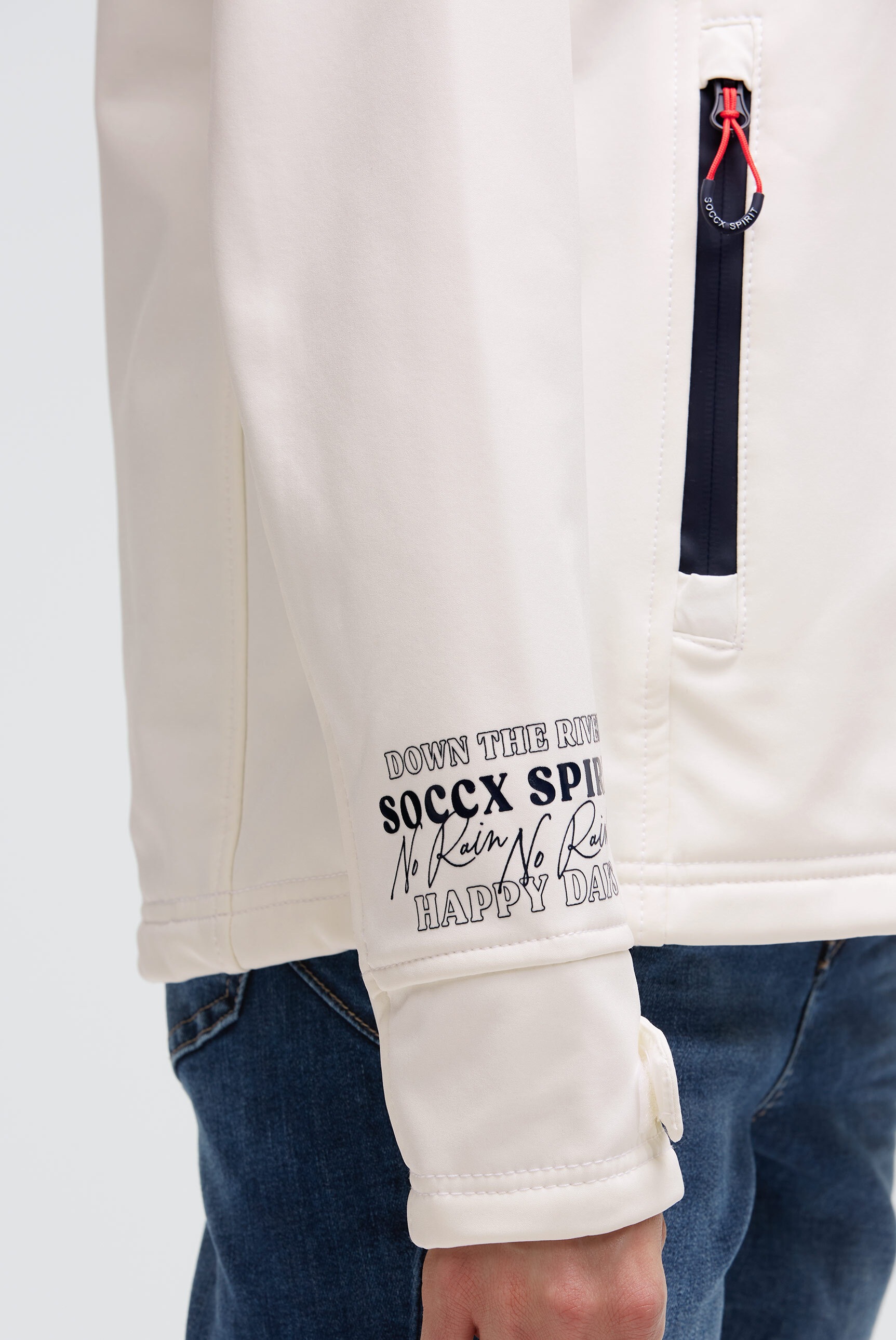 SOCCX Softshelljacke mit Kapuze mit Fleecefutter