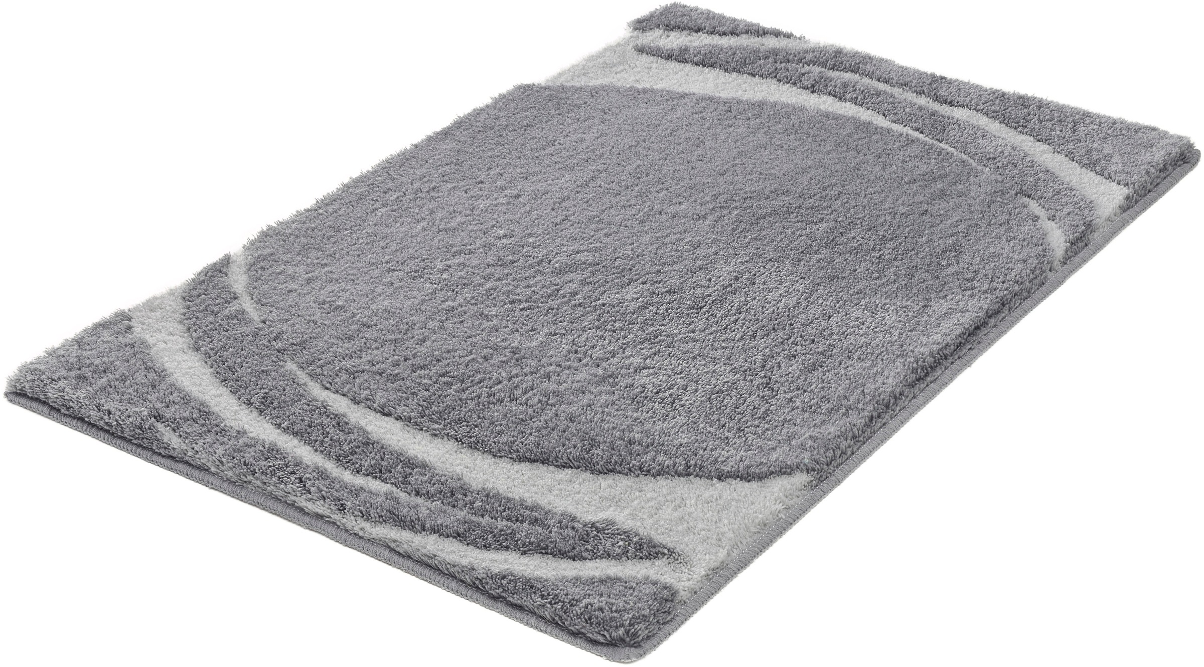 Kleine Wolke Badematte ""Mystic", Badvorleger, Badezimmer Teppich" Höhe 25 mm rutschhemmend beschichtet fußbodenheizungsgeeignet Badteppich, modernes Design, Hoch-Tief Effekt, rechteckig & rund