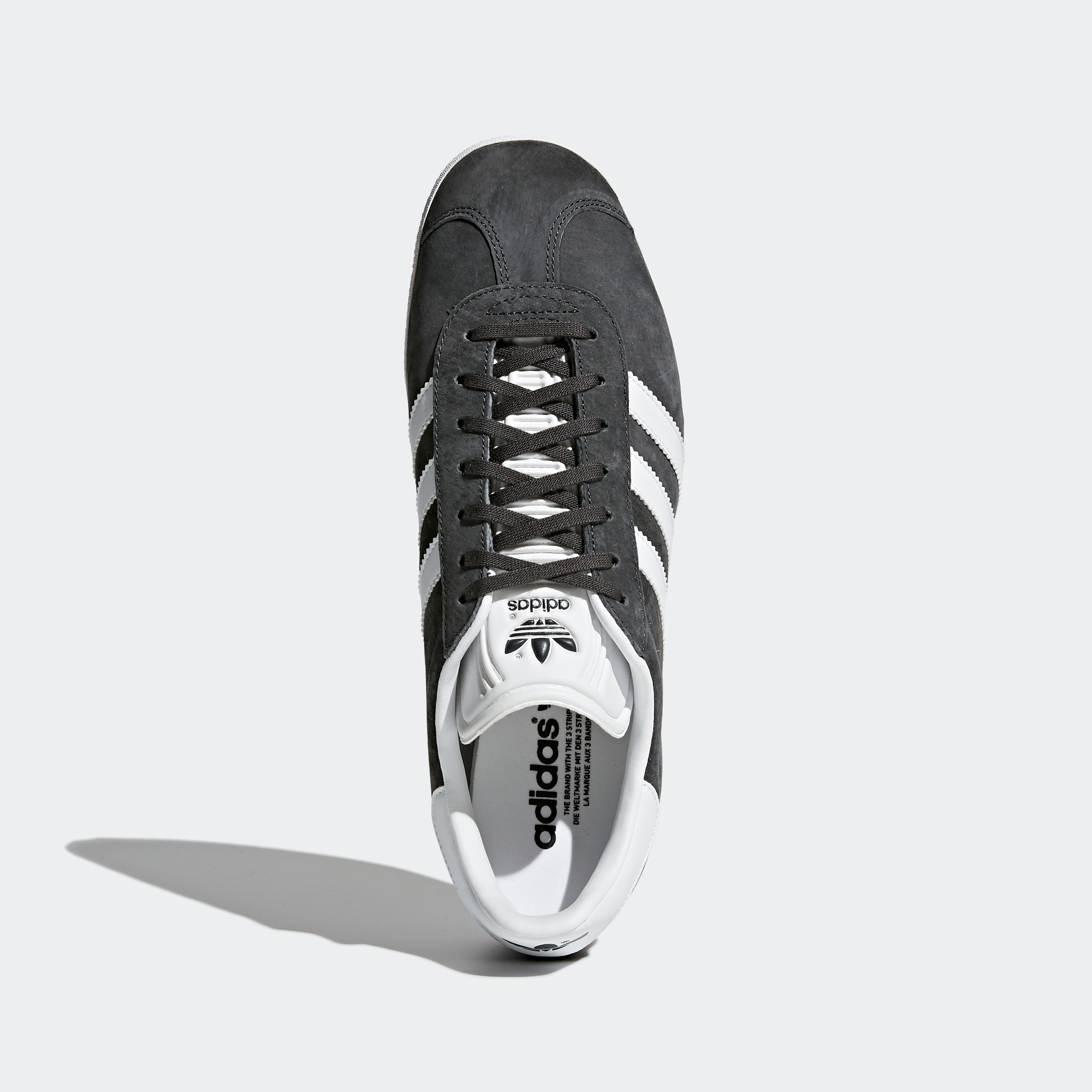 Sneaker ADIDAS ORIGINALS "GAZELLE", Herren, Gr. 36, grau (dgh solid grau, weiß, gold metallic), Leder, Synthetik, Schuhe Sneaker 3