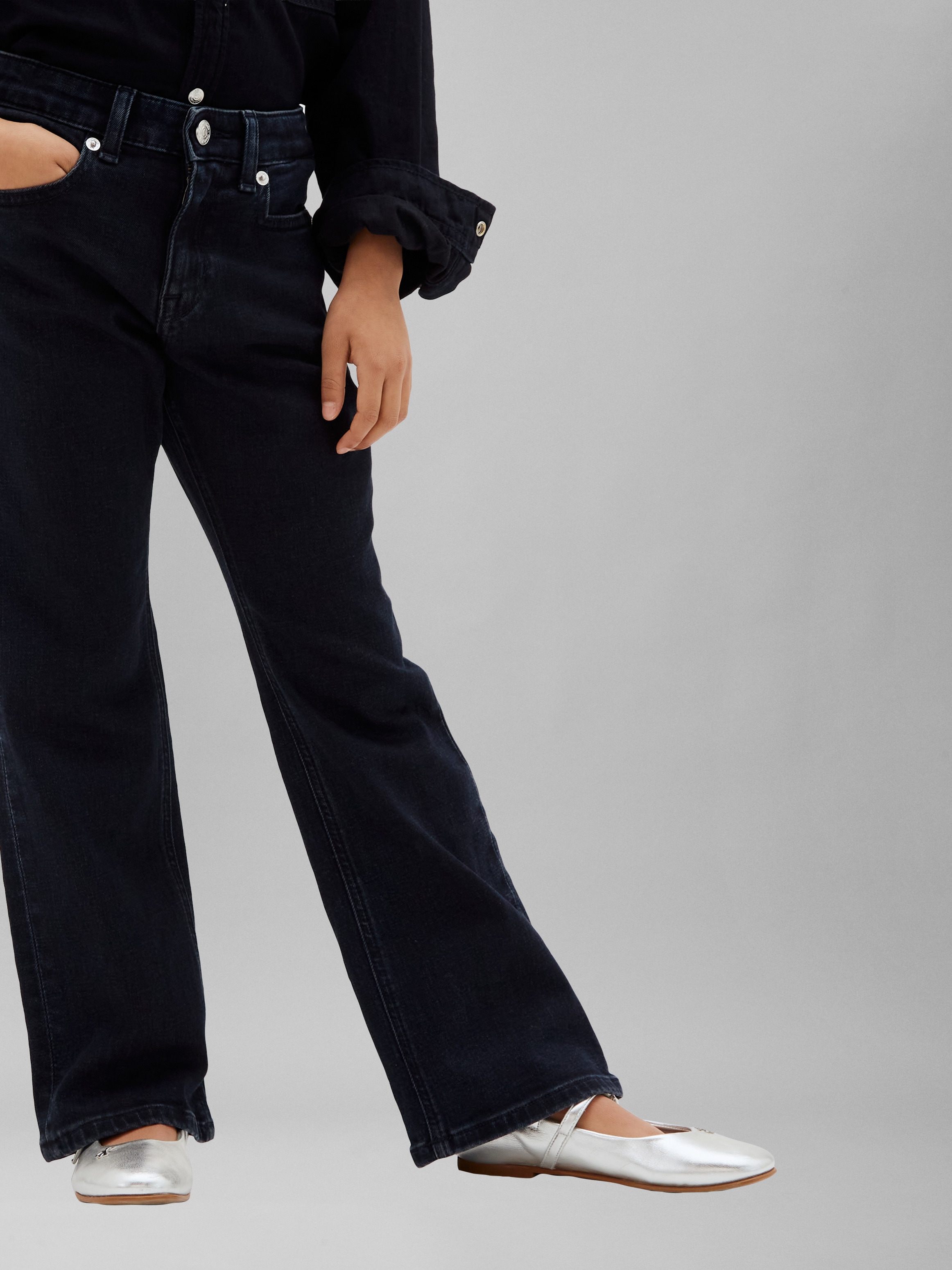 Calvin Klein Jeans Schlagjeans »FLARE ANDREW BLUE WASH« Regular fit für Kinder mit praktischen Taschen