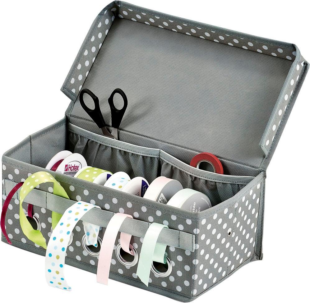 Aufbewahrungsbox, (Geschenkband-Organizer, aus Polyester