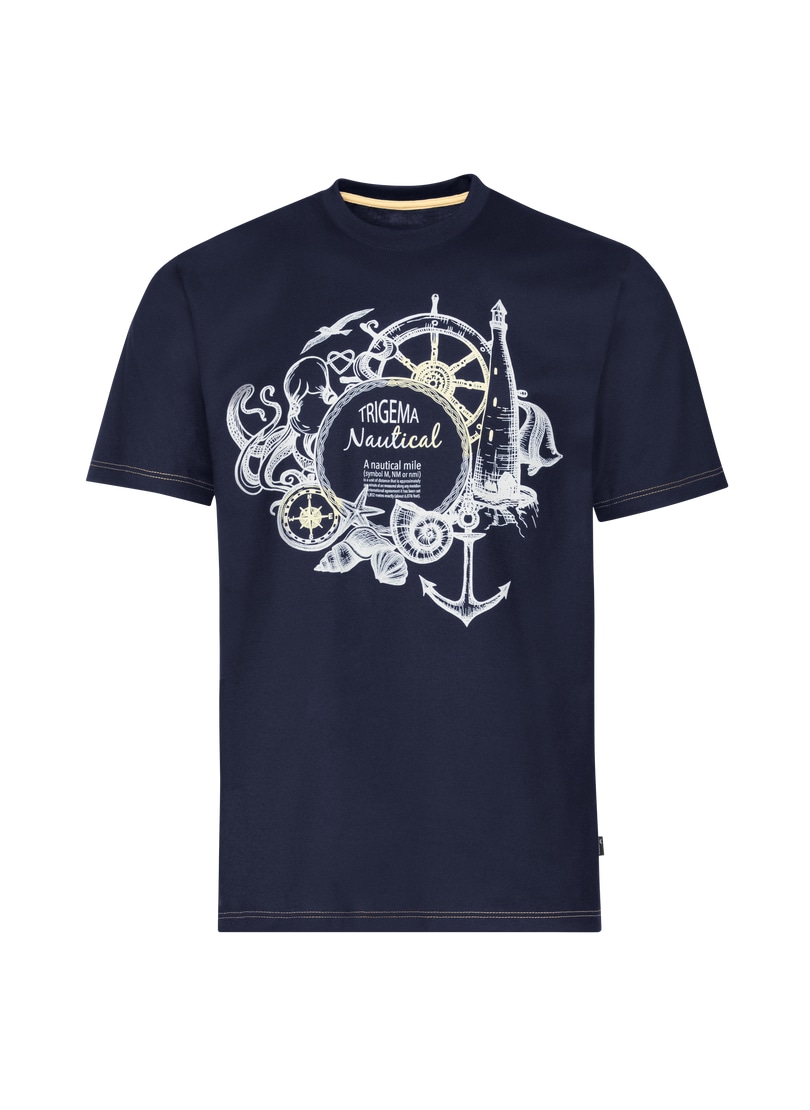 Trigema T-Shirt »TRIGEMA T-Shirt mit maritimem Printmotiv«, (1 tlg.)