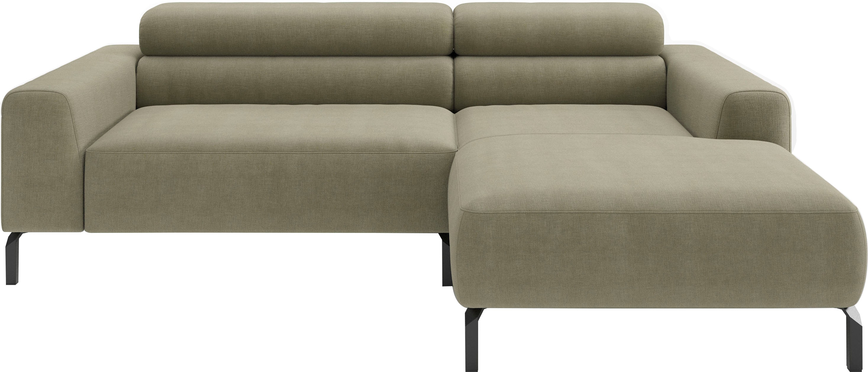 Home affaire Ecksofa "Ecksofa, L-Form, incl. Kopfteilverstellung, Breite 223 cm" wahlweise elektrische Sitztiefenverstellung