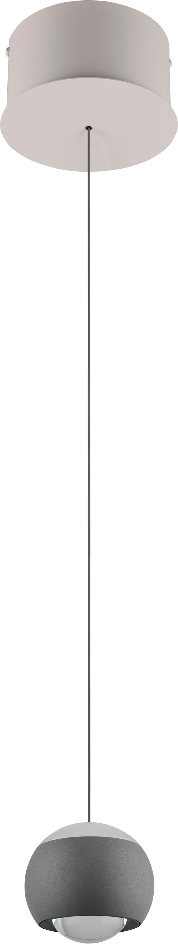 Musterring LED Pendelleuchte »CANNON, 1-flammige LED Hängelampe 5W 500Lumen 2300-4000K CCT« LED-Board 1 Stk. Farbwechsler | warmweiß - kaltweiß mit Fernbedienung, stufenlos höhenverstellbar max 195cm dimmbar Memory