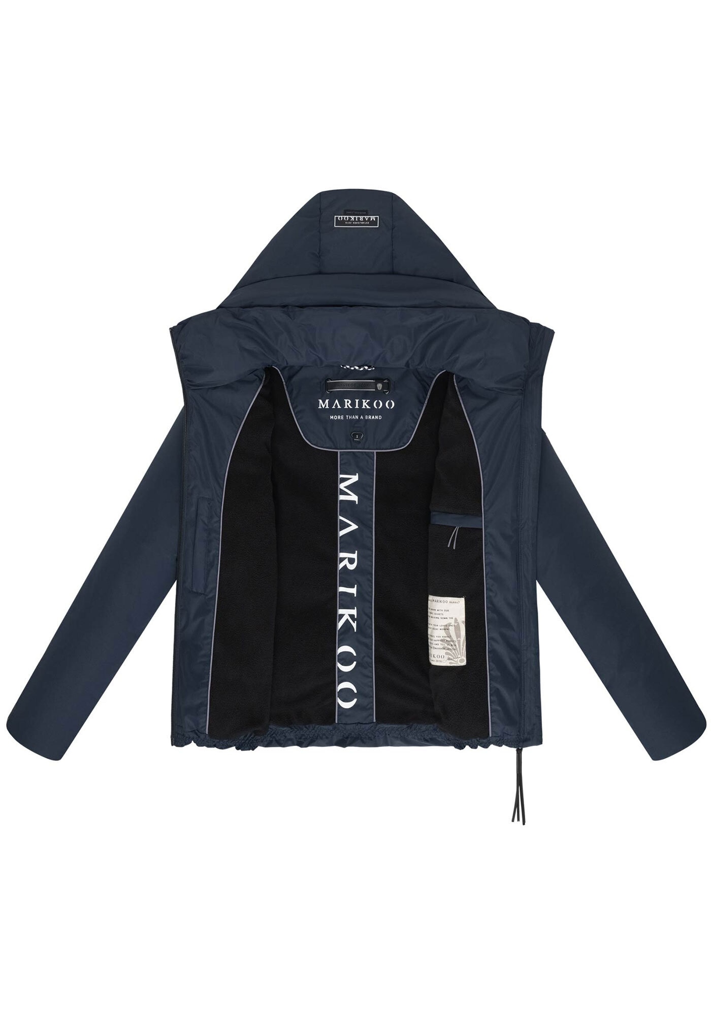Marikoo Winterjacke »Ninikaa«, kurze Winter Jacke mit extra hohem Windschutzkragen