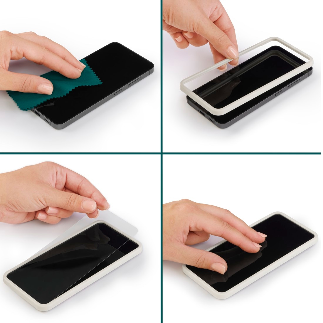 Hama Displayschutzglas »Handy-Schutzglas für Samsung Galaxy S26, Montagehilfe« für Samsung Galaxy S26 Anti-Fingerprint, ultraclear, Fullscreen, Montagehilfe, case-friendly