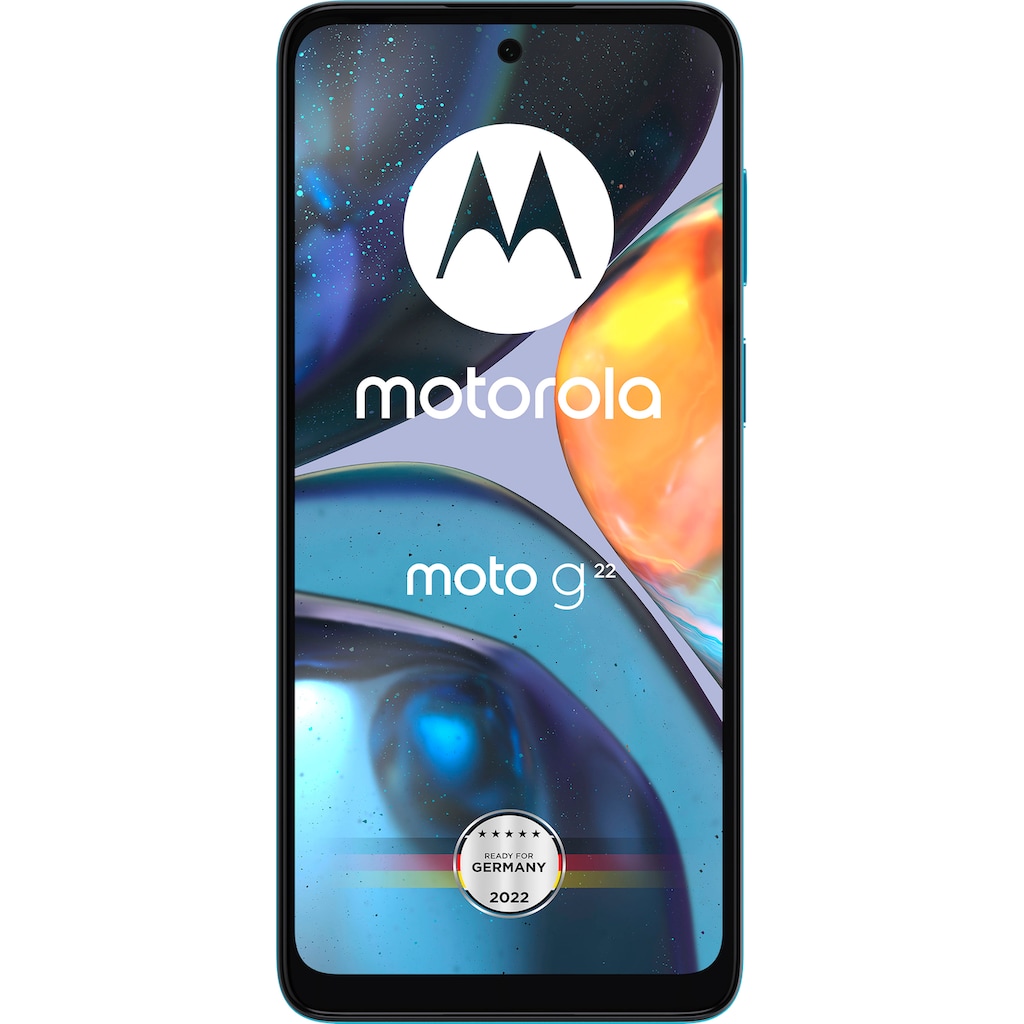 Motorola Smartphone »G22«, Iceberg Blue, 16,51 cm/6,5 Zoll, 64 GB Speicherplatz, 50 MP Kamera