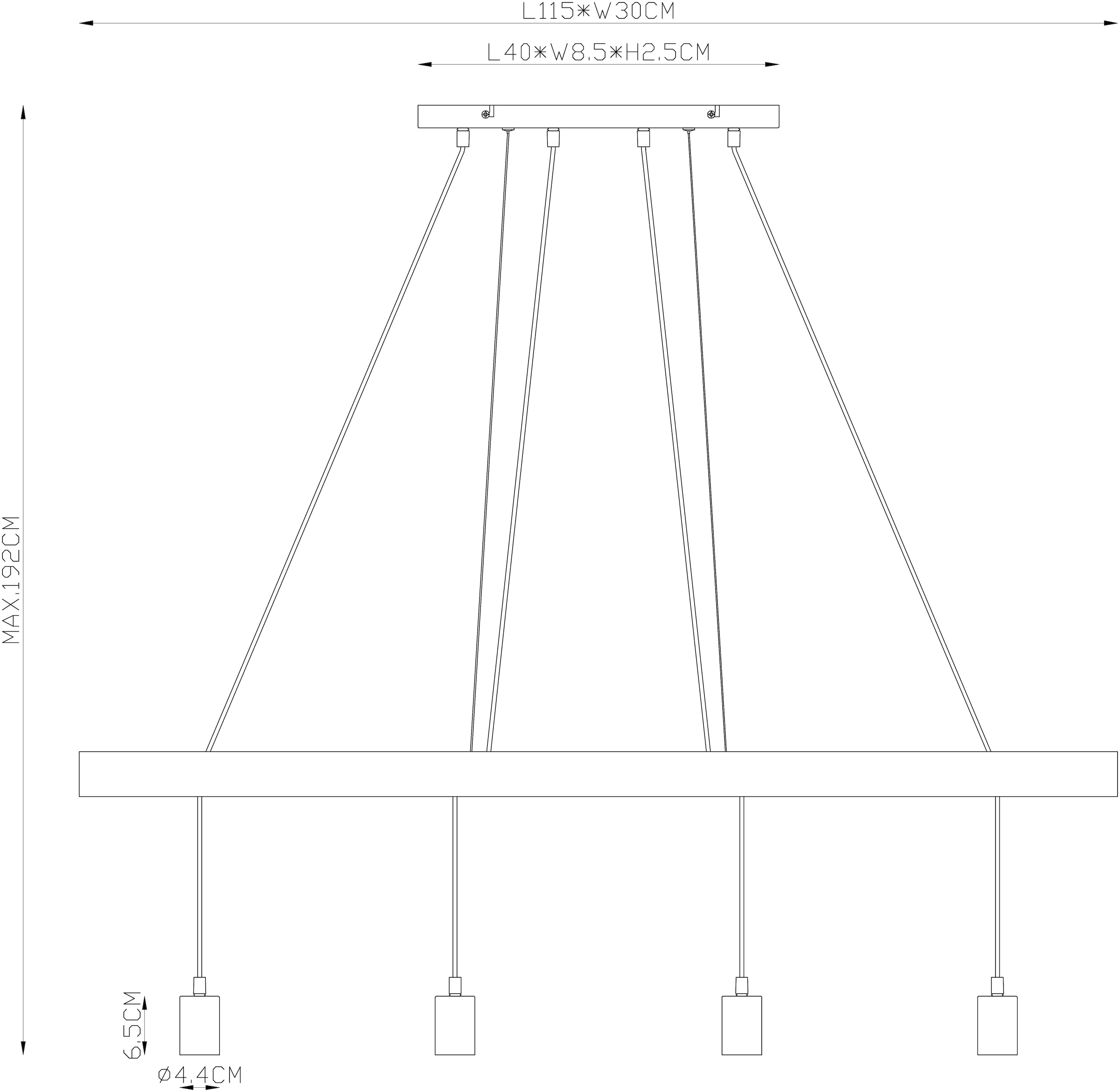 GLOBO LIGHTING Hängeleuchte »IRMGARD« E27 1 Stk. Hängeleuchte Holz/Schwarz, höhenkürzbar, E27