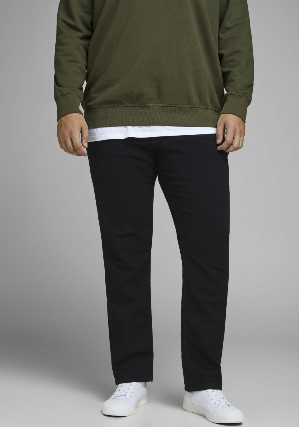 Jack&Jones Stretch-Jeans „Tim“, Slim Fit Farbe schwarz Größe: 44/34 günstig online kaufen